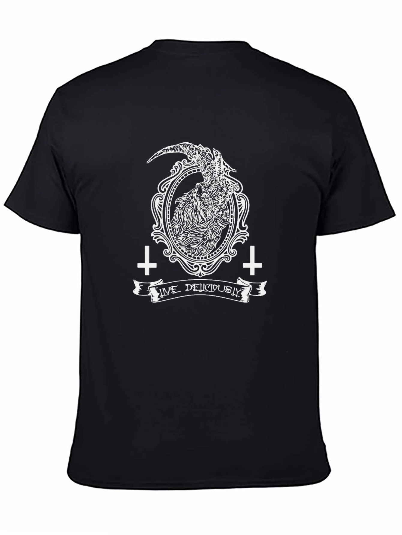 Black Live Deliciously Graphic Tee - Black view 4