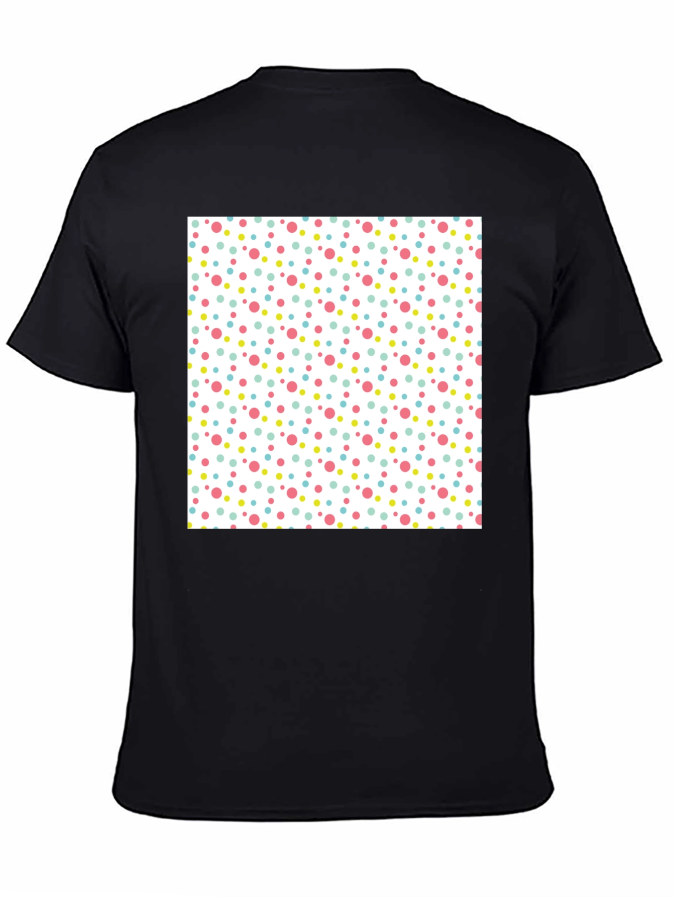 Black Polka Dot Fun Tee - Black Crew Neck view 4