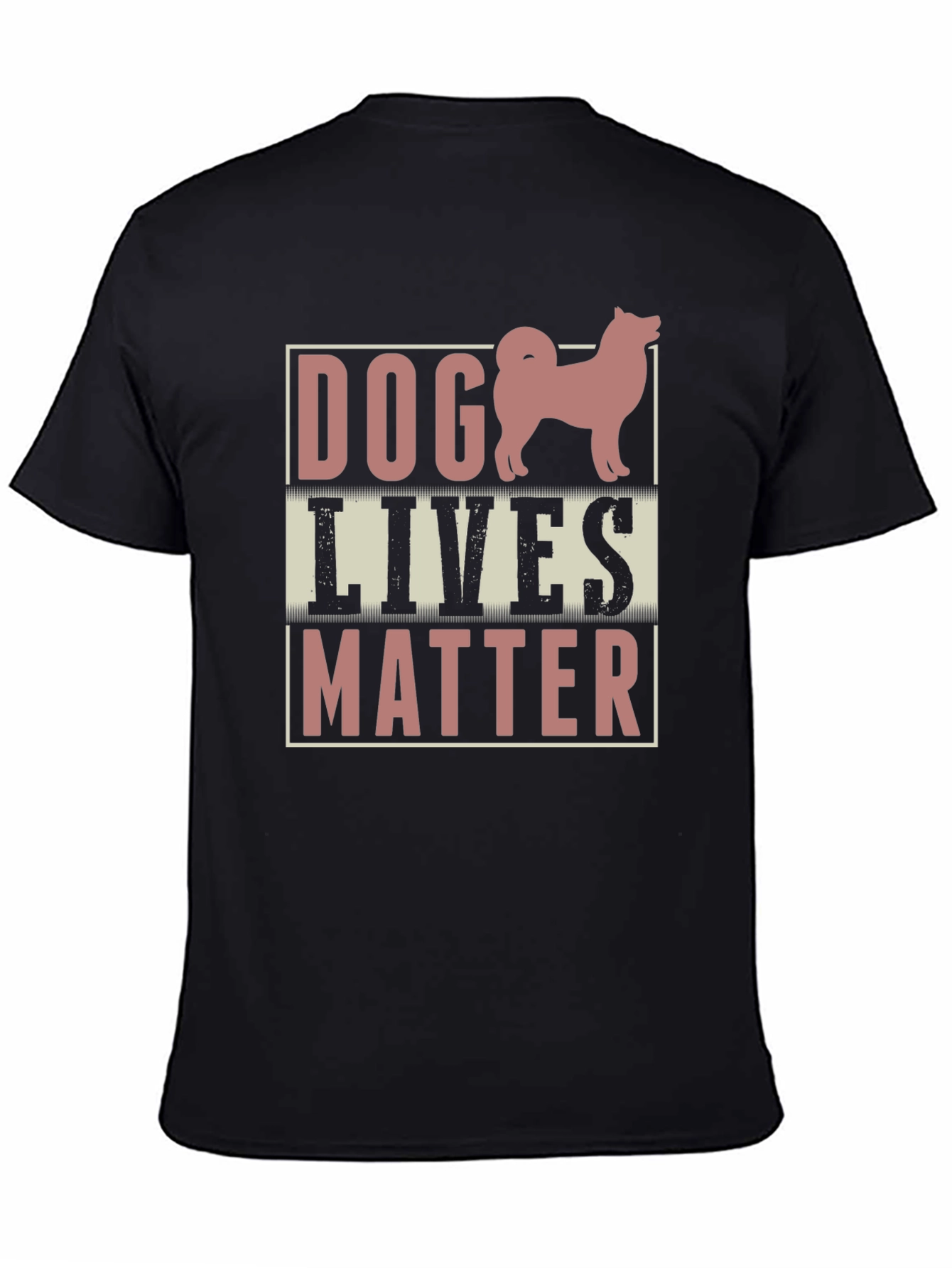 Black Dog Lives Matter Graphic Tee - Black Cotton Shirt view 4