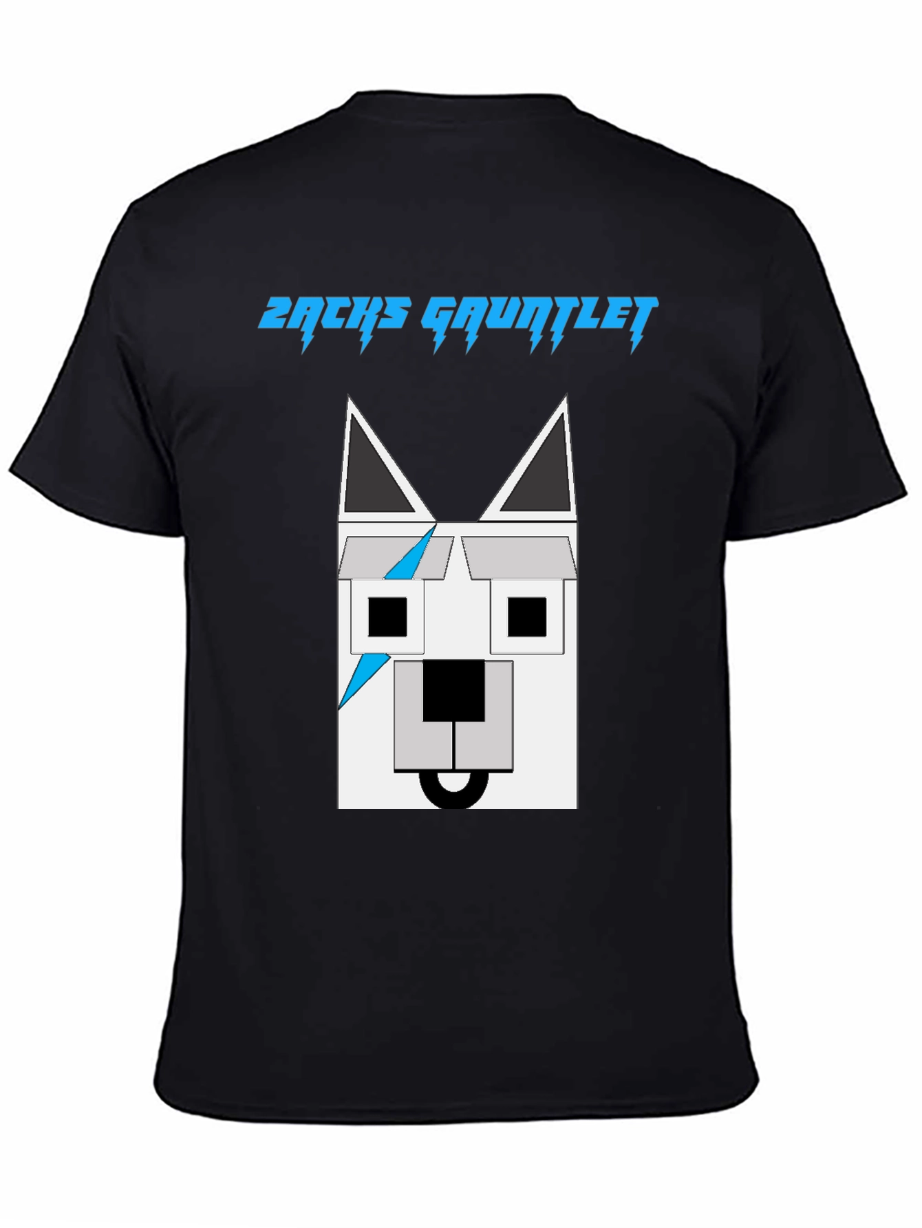 Black Zachs Gauntlet Graphic Tee - Unique Geometric Dog Design view 4
