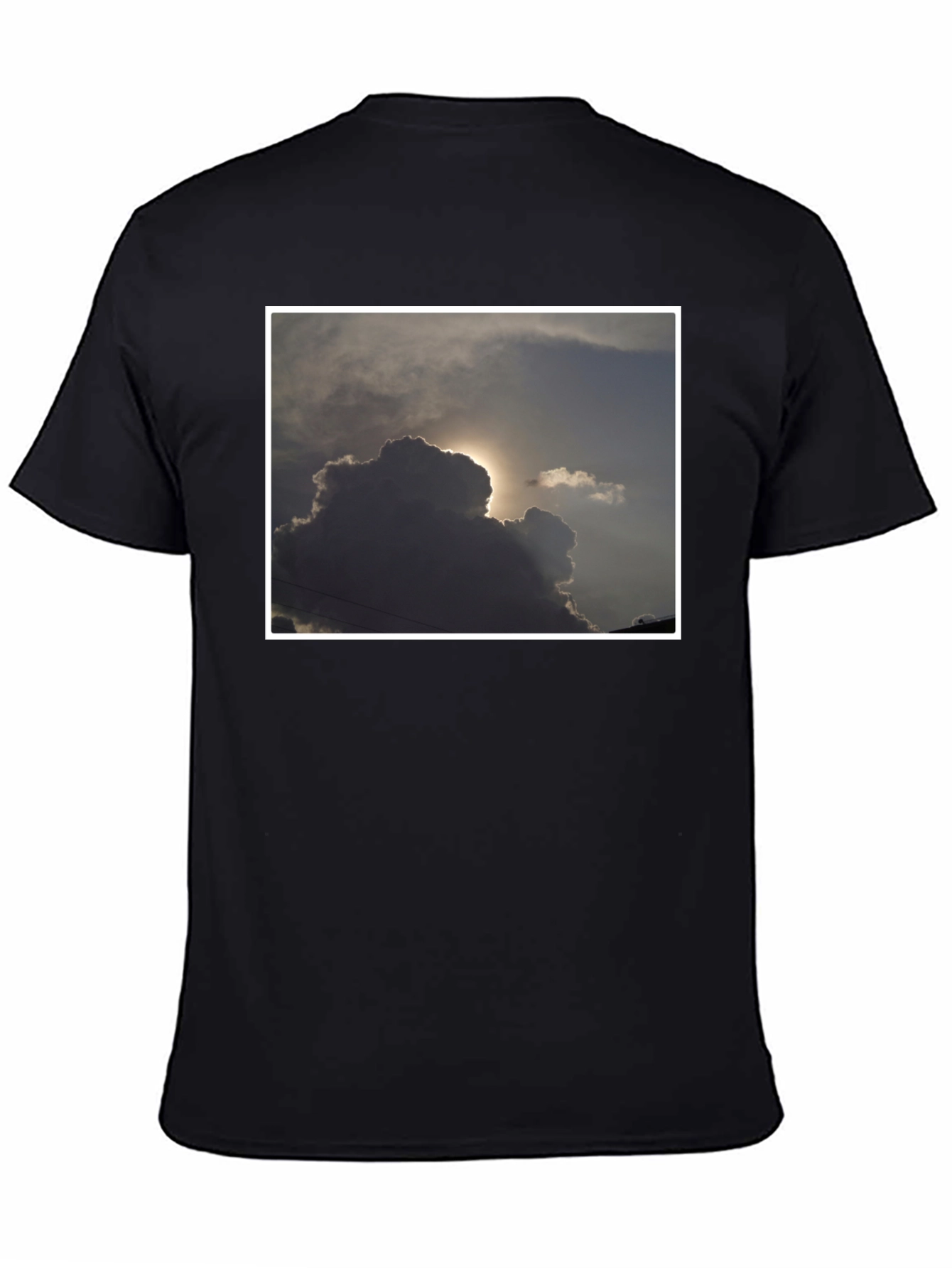 Black Cloudscape Graphic T-Shirt - Stylish and Unique view 4