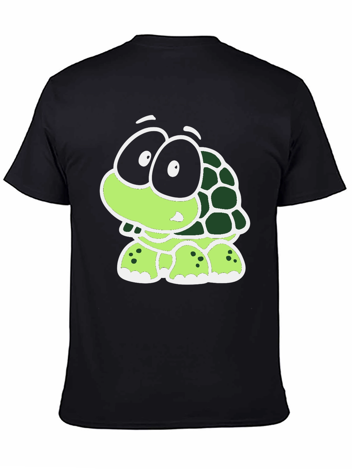 Black Cartoon Turtle Graphic Tee - Black T-Shirt view 4