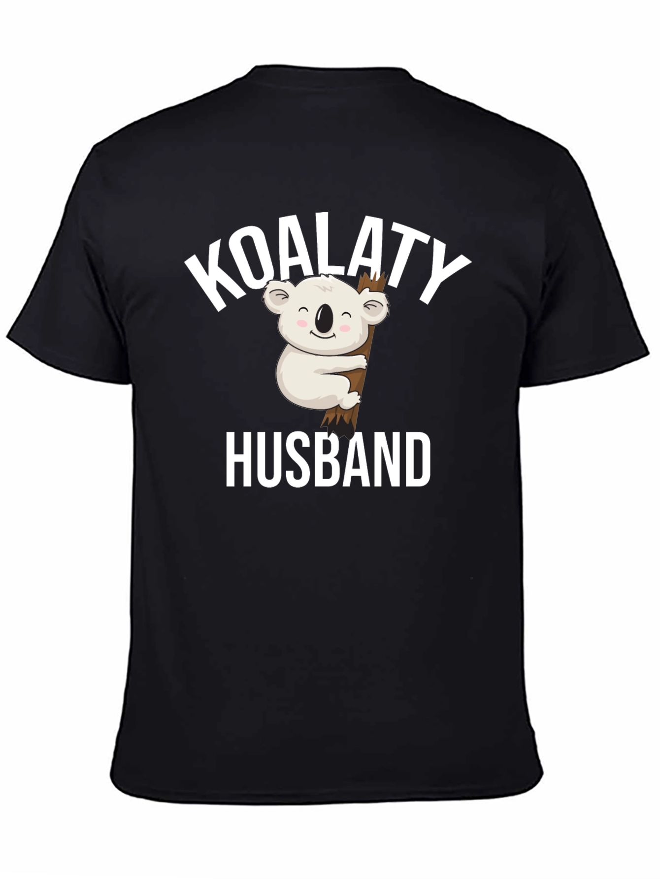Black Koalaty Husband Graphic T-Shirt Funny Koala Tee view 4