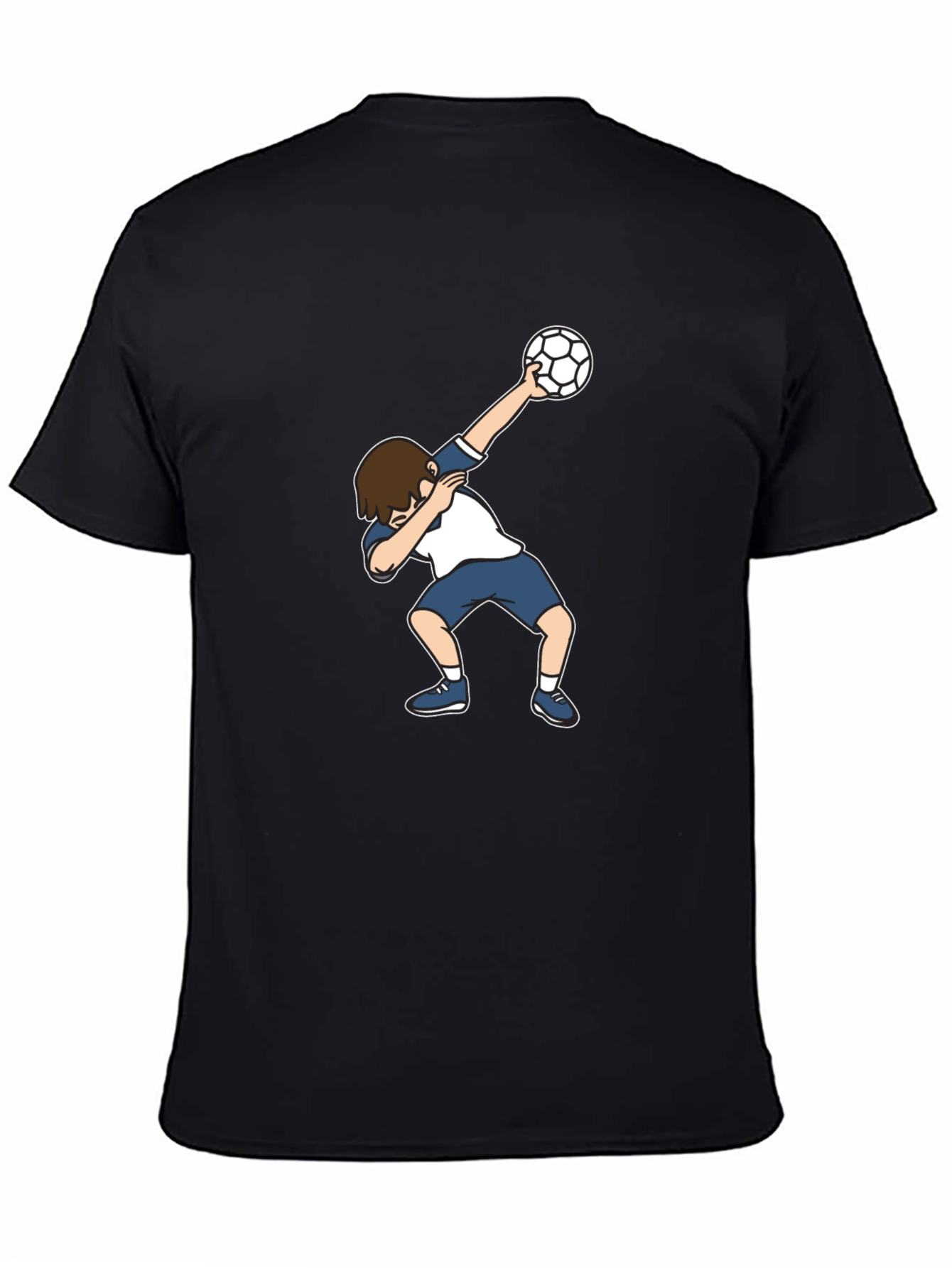Black Soccer Dab T-Shirt - Fun Graphic Tee view 4