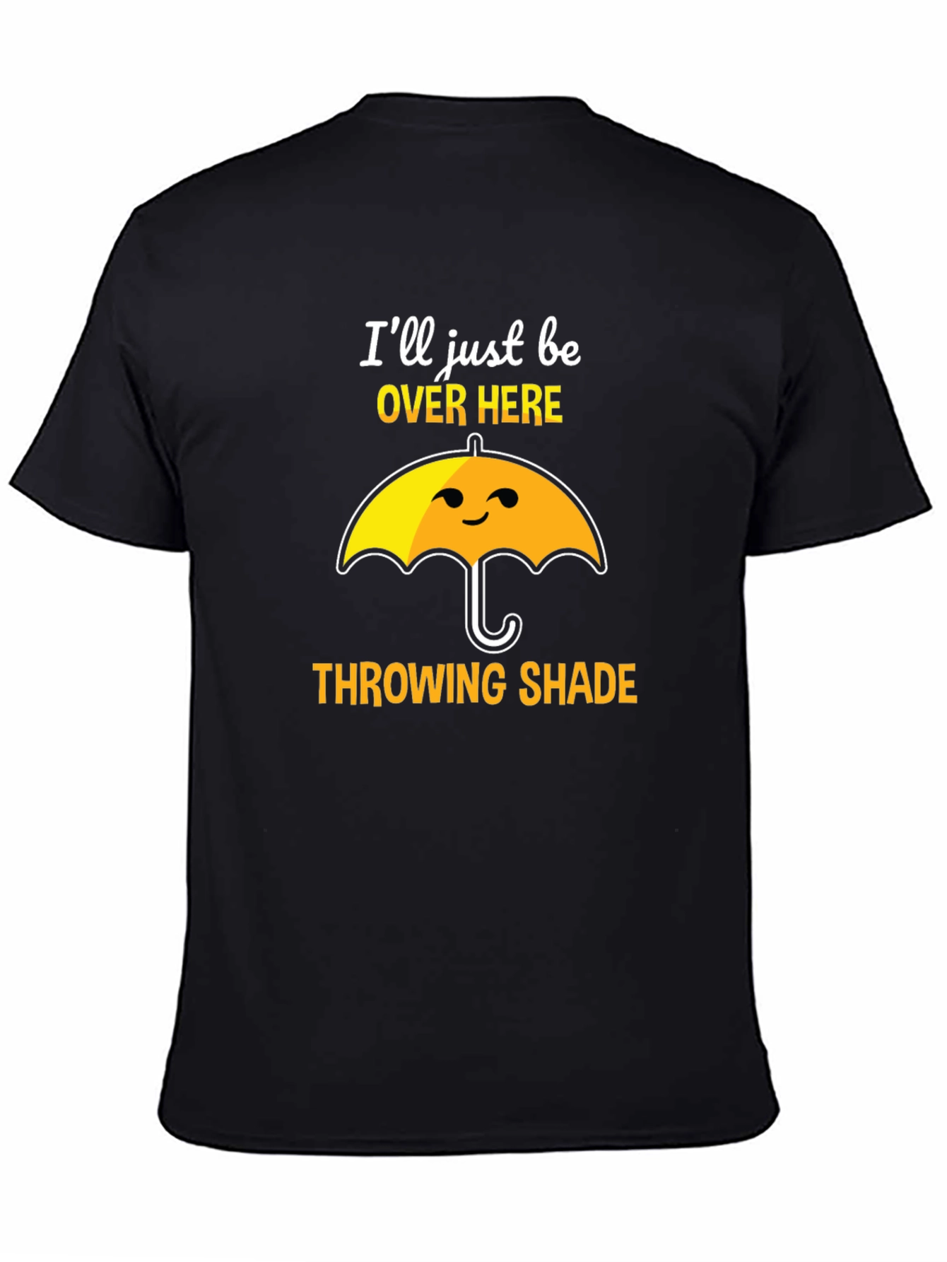 Black Throwing Shade Umbrella Graphic Tee - Comfy & Stylish view 4