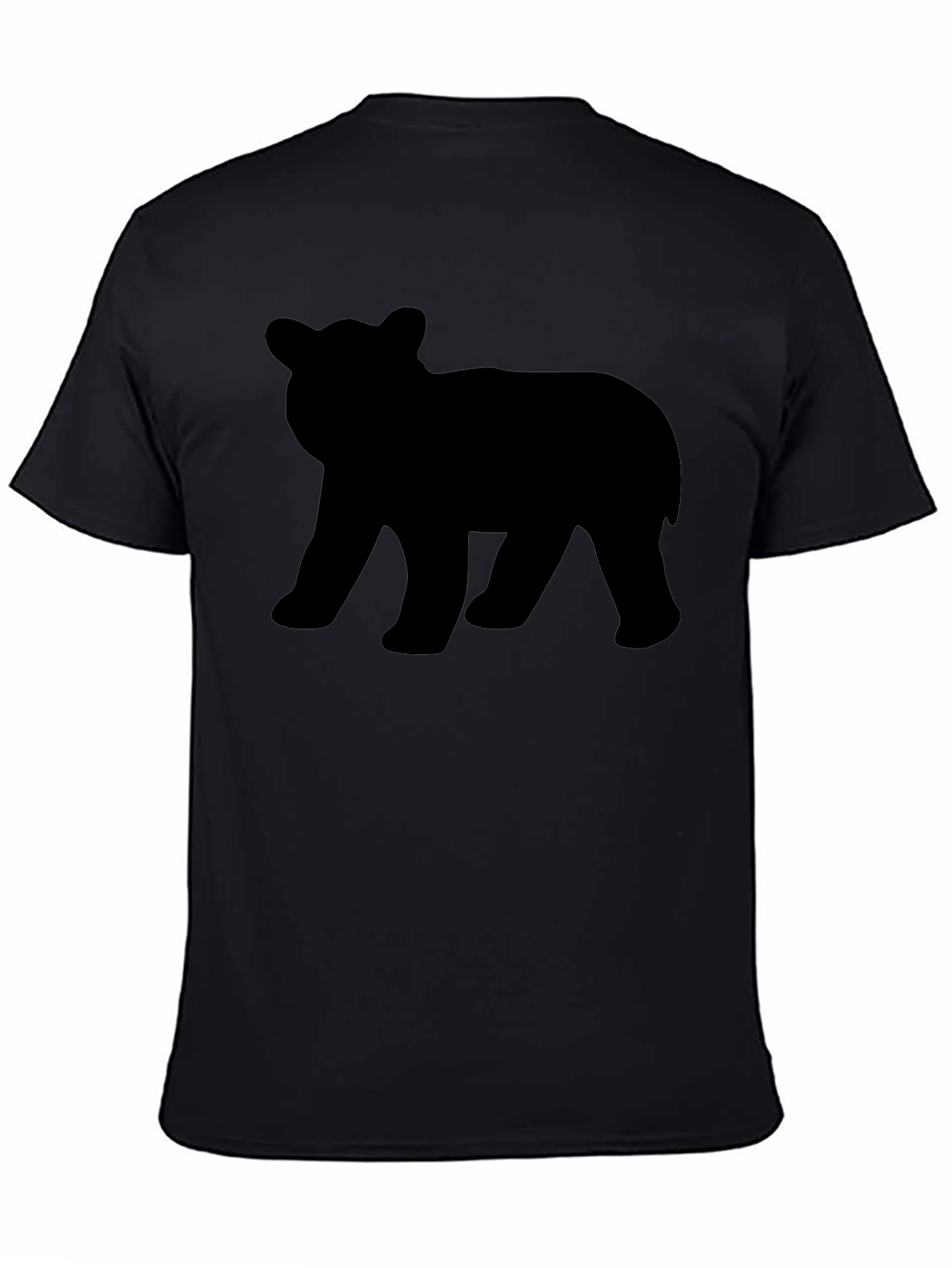 Black Bear Silhouette T-Shirt - Black Graphic Tee view 4
