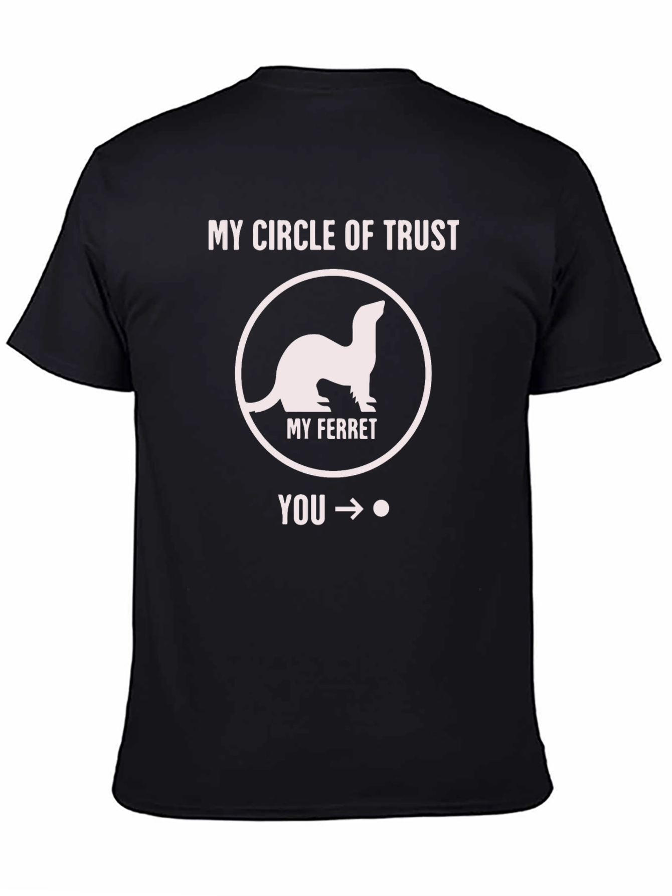 Black My Ferret Circle of Trust Graphic T-Shirt view 4
