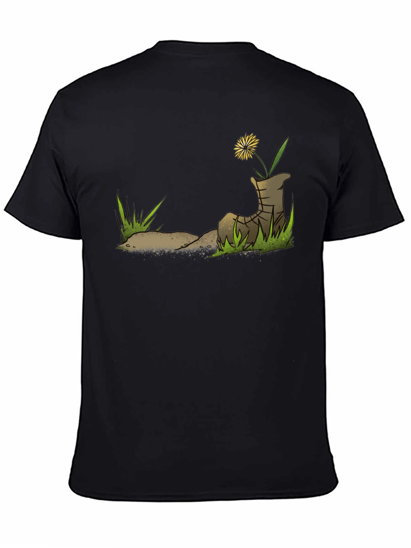 Dandelion Boot T-Shirt - Nature Graphic Tee - 4