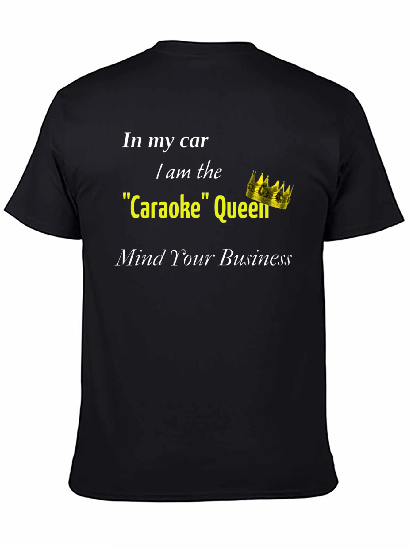 Black Karaoke Queen Graphic T-Shirt view 4