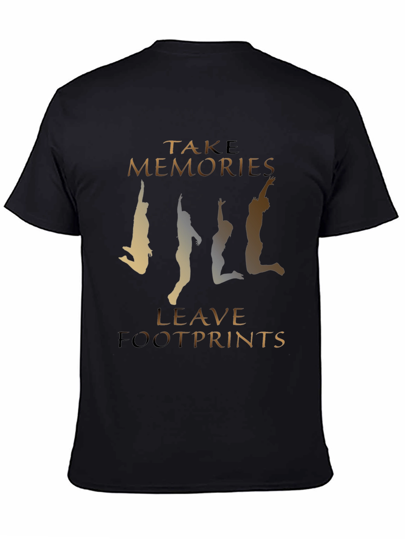Black Take Memories, Leave Footprints Graphic Tee view 4