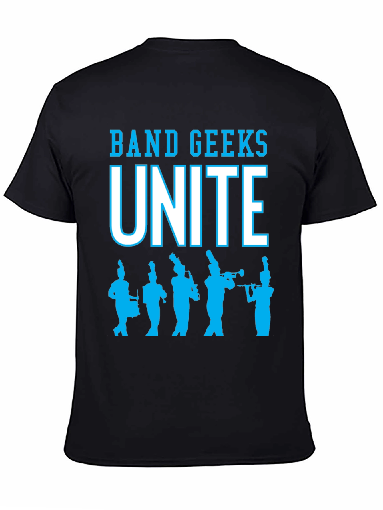 Black Band Geeks Unite Black T-Shirt view 4