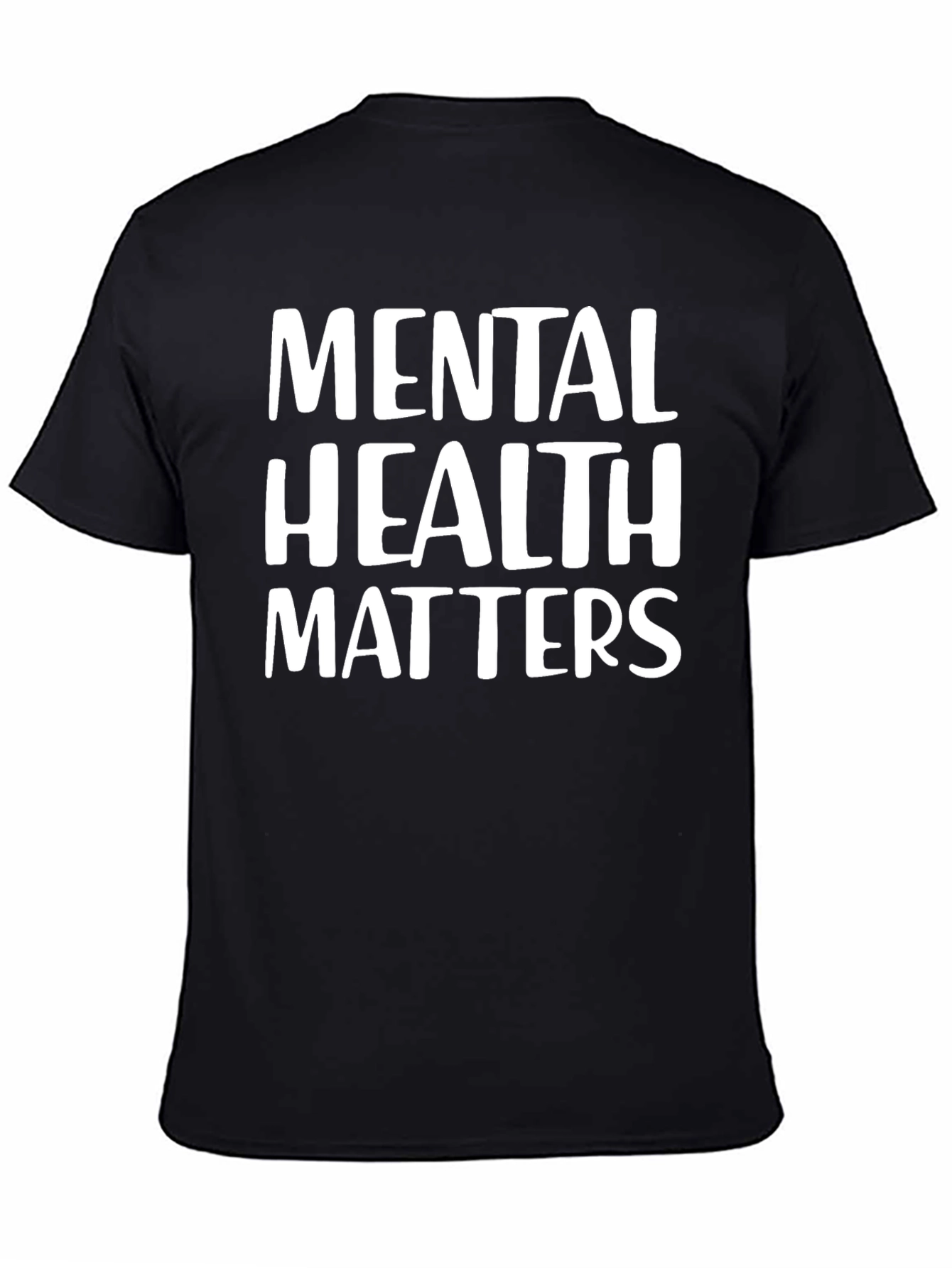 Black Mental Health Matters Black T-Shirt view 4
