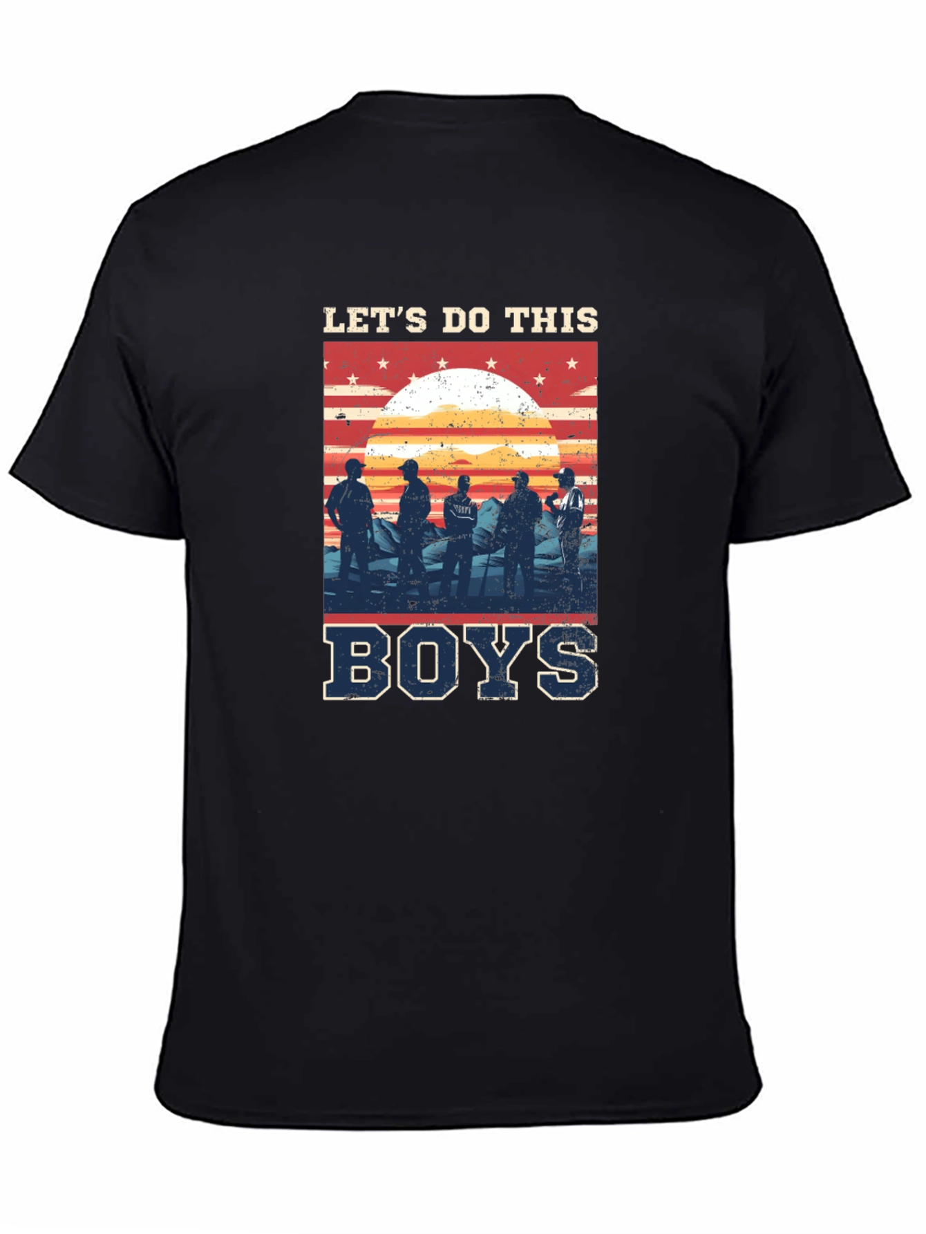 Black Let's Do This Boys Graphic Tee view 4