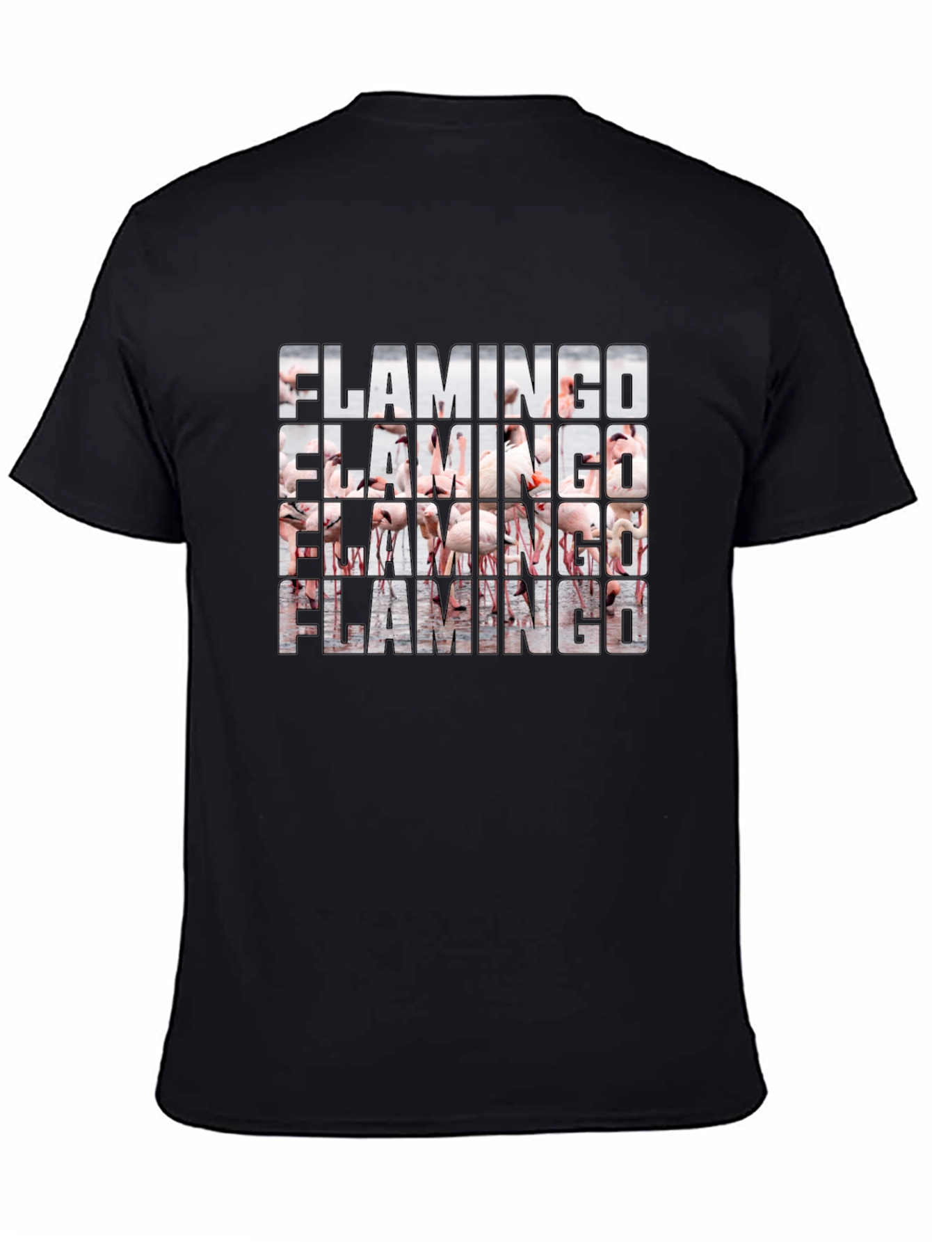 Black Flamingo Graphic T-Shirt - Cool Bird Lover Tee view 4