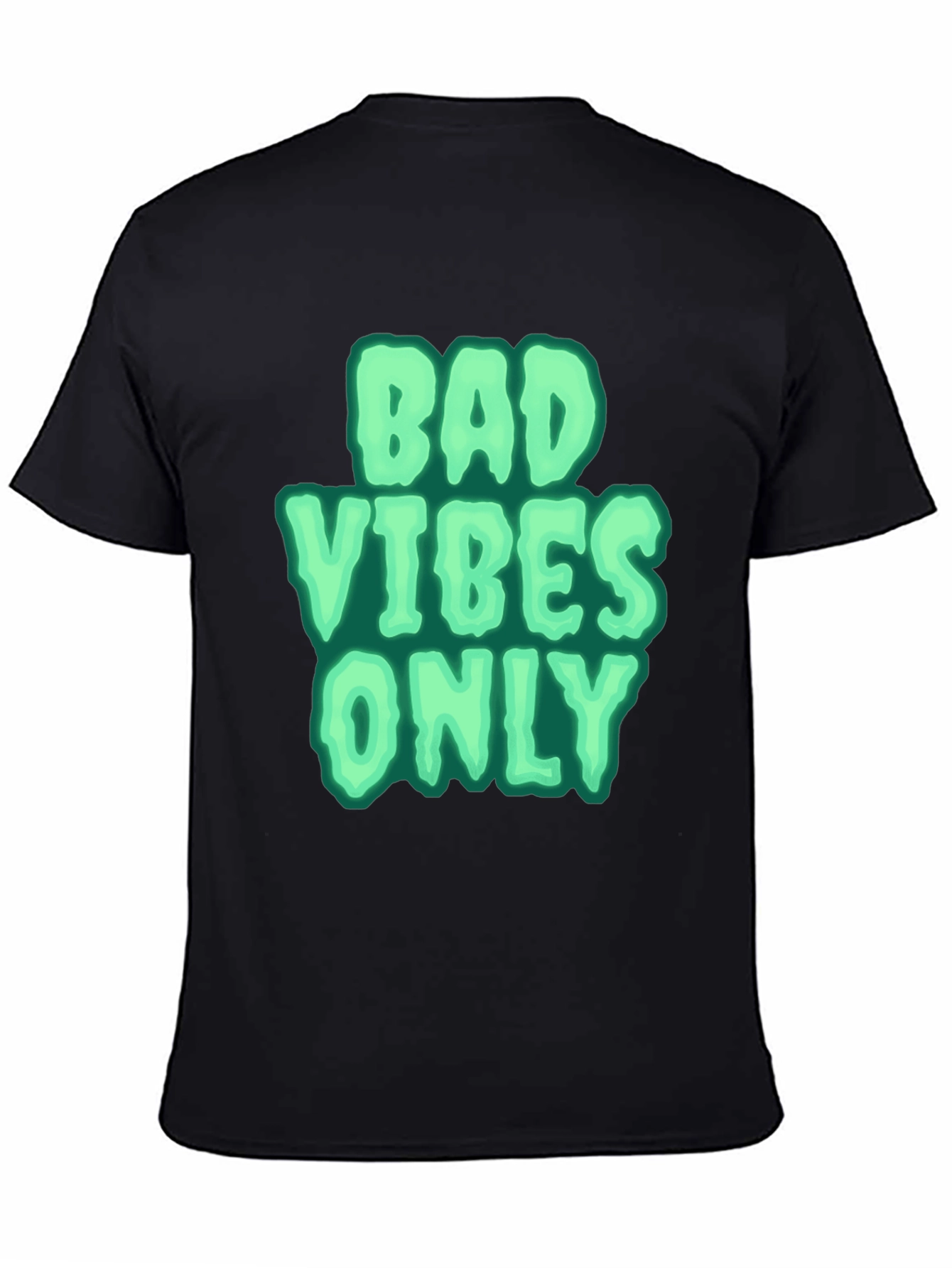 Black Bad Vibes Only Graphic Tee - Black view 4