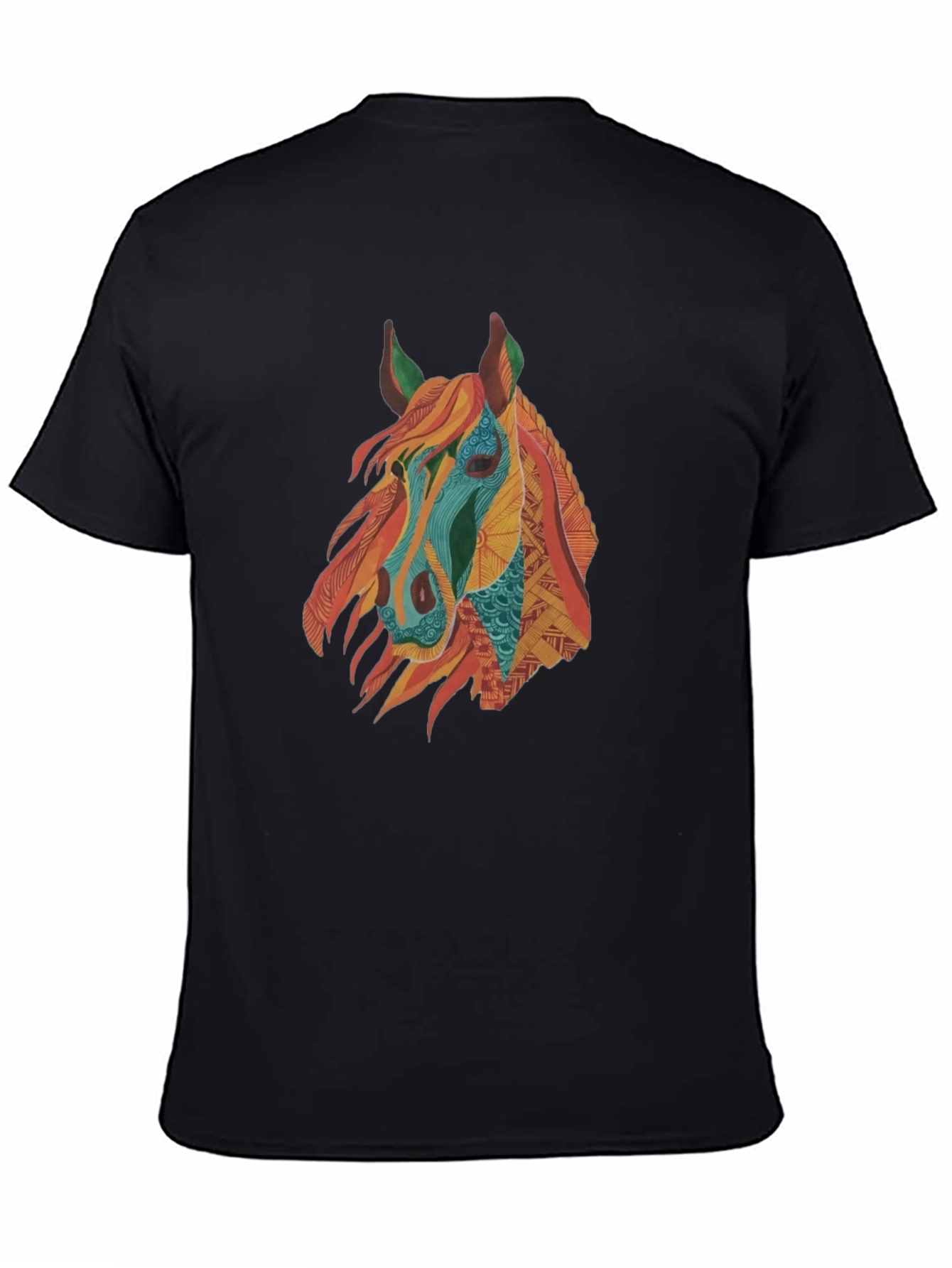 Horse Graphic Tee - Men's Black T-Shirt - 4