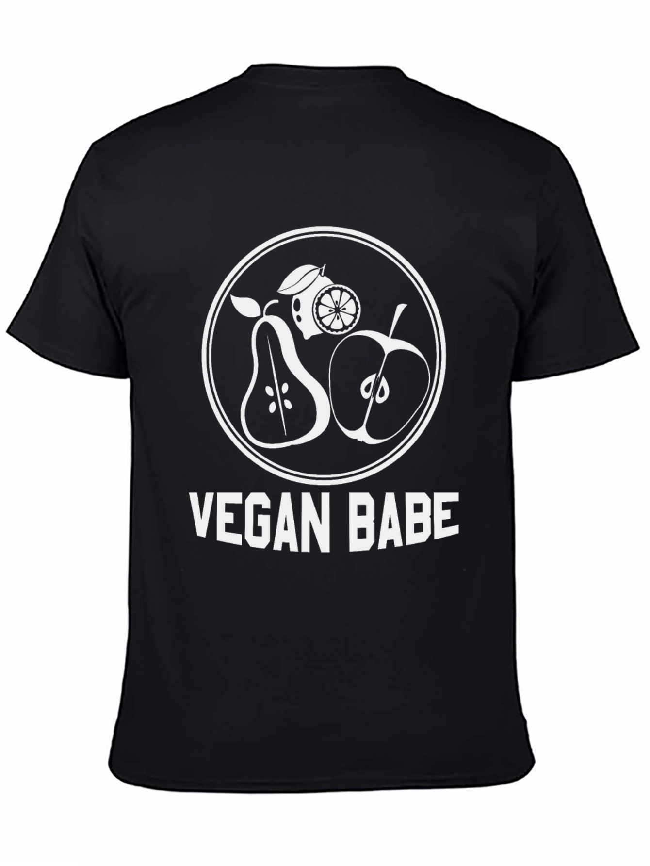 Black Vegan Babe Graphic Tee - Black Unisex T-Shirt view 4