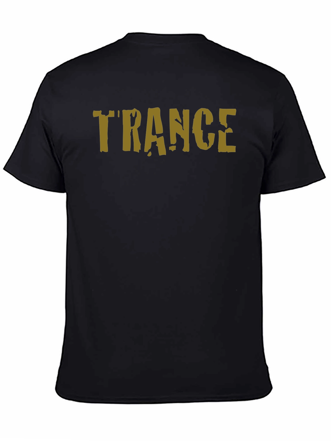 Black Trance Music Tee - Black Cotton T-Shirt view 4