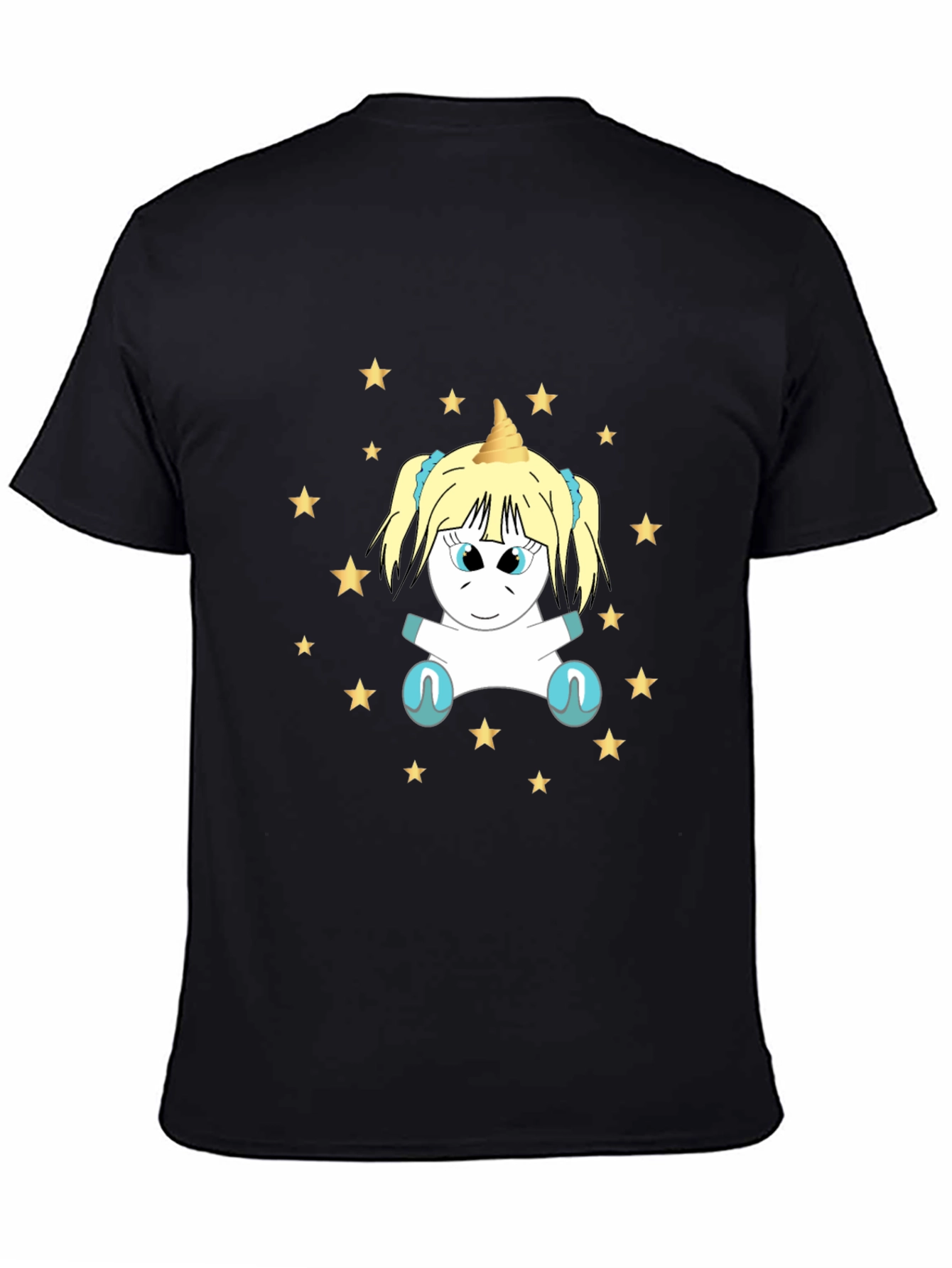 Black Unicorn Starry Night Graphic Tee view 4