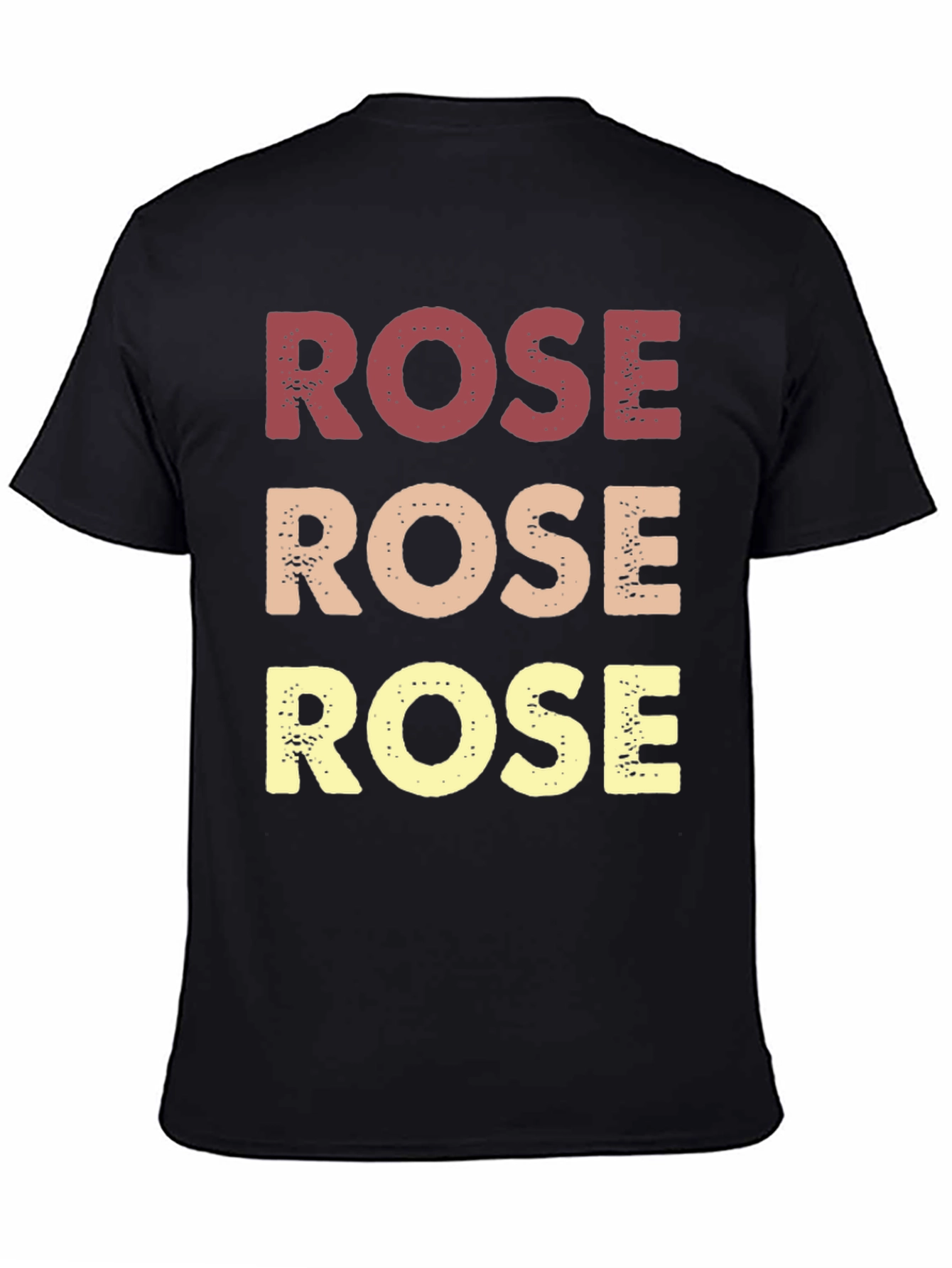 Black Retro "Rose" Graphic T-Shirt - Black view 4