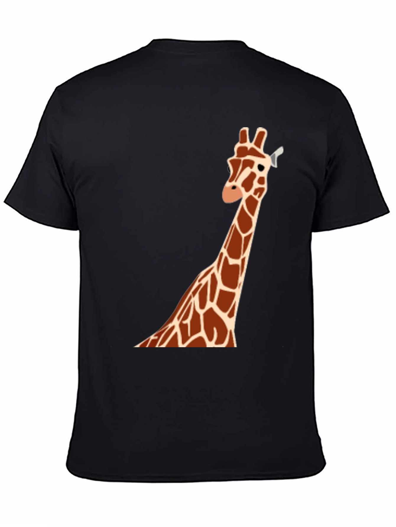 Black Giraffe Graphic T-Shirt - Casual Men's Tee view 4