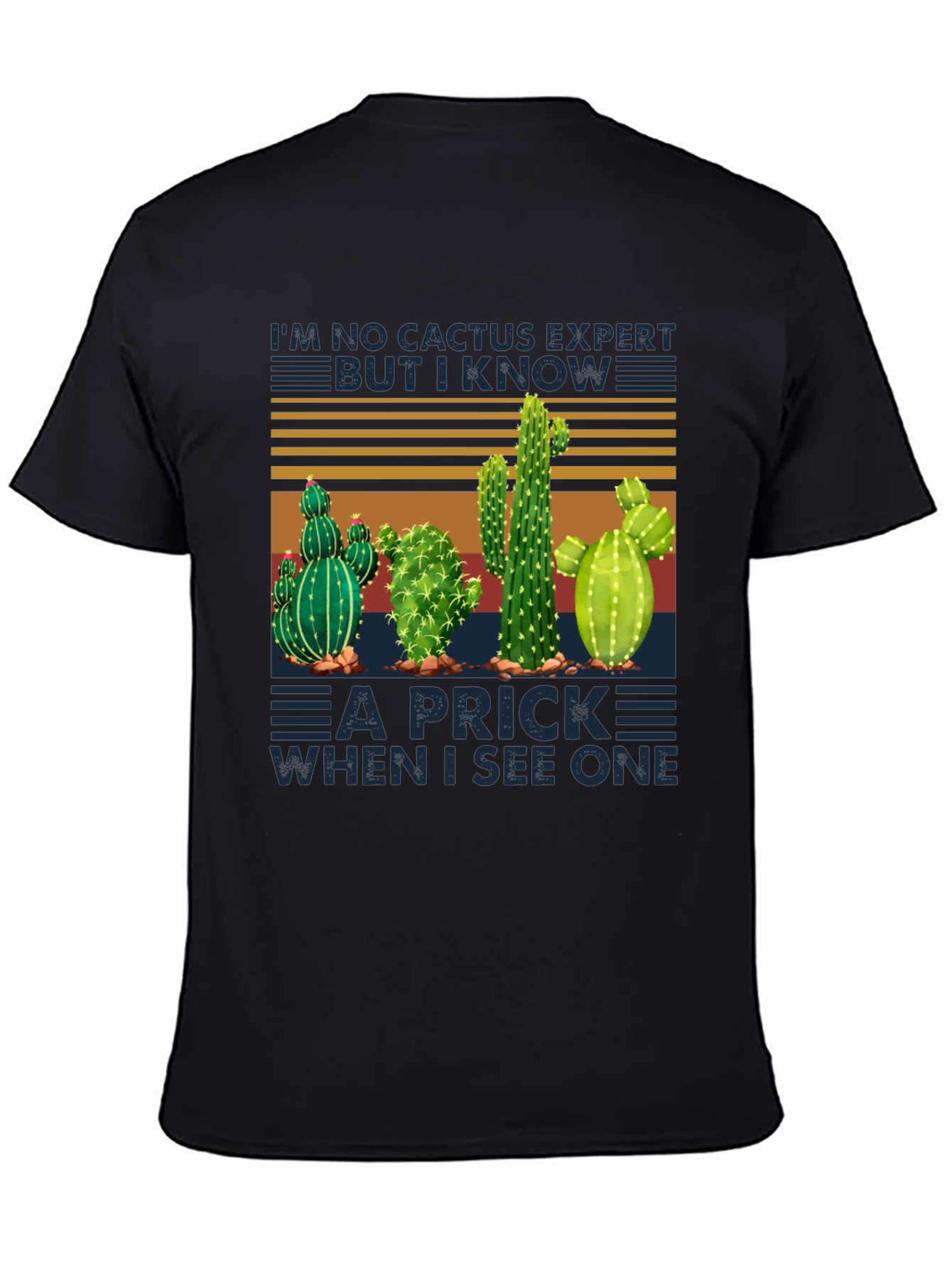 Black Cactus Expert Graphic Tee - Funny Plant Lover T-Shirt view 4