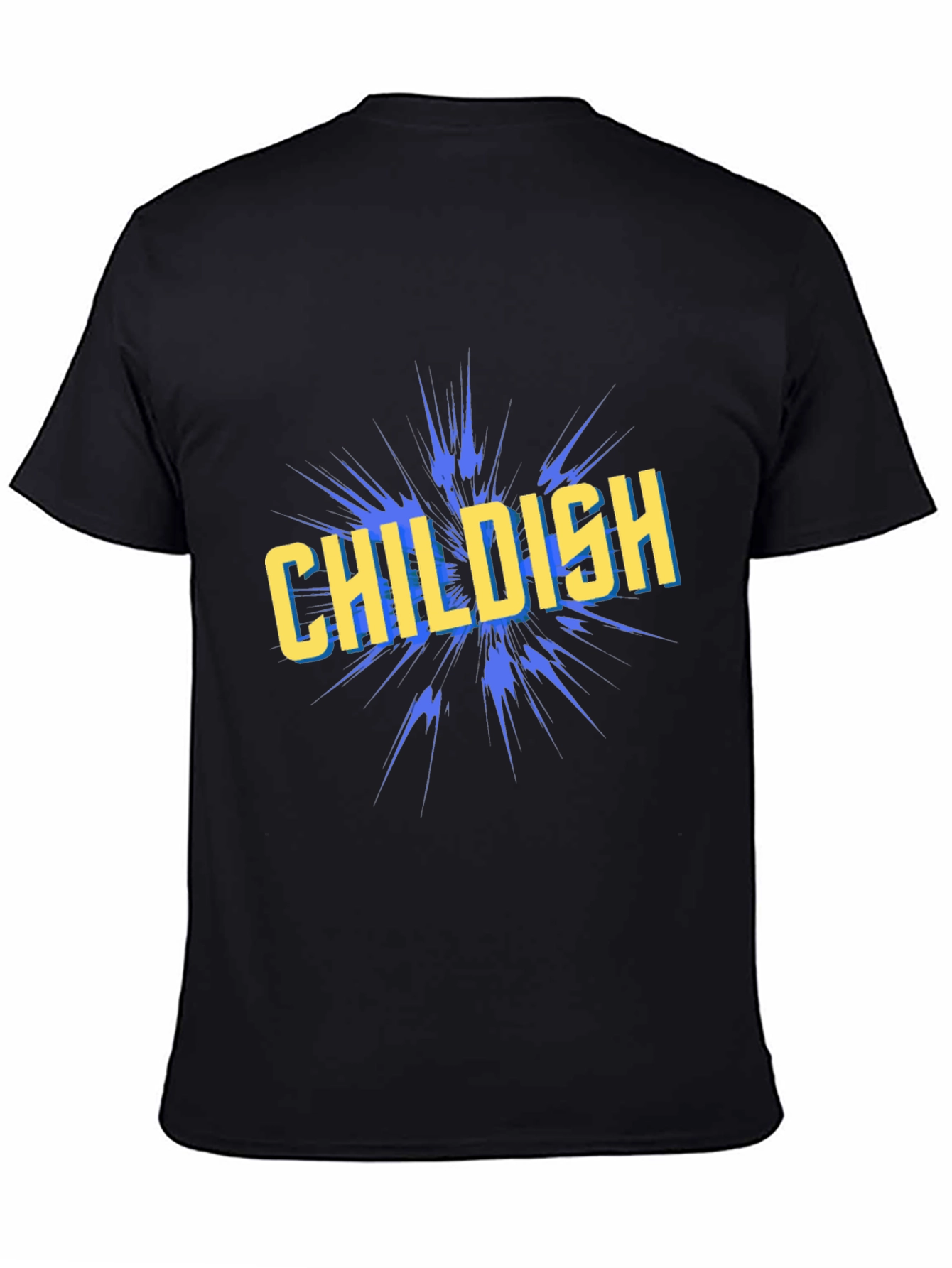 Black Childish Graphic Tee - Black Cotton Blend view 4