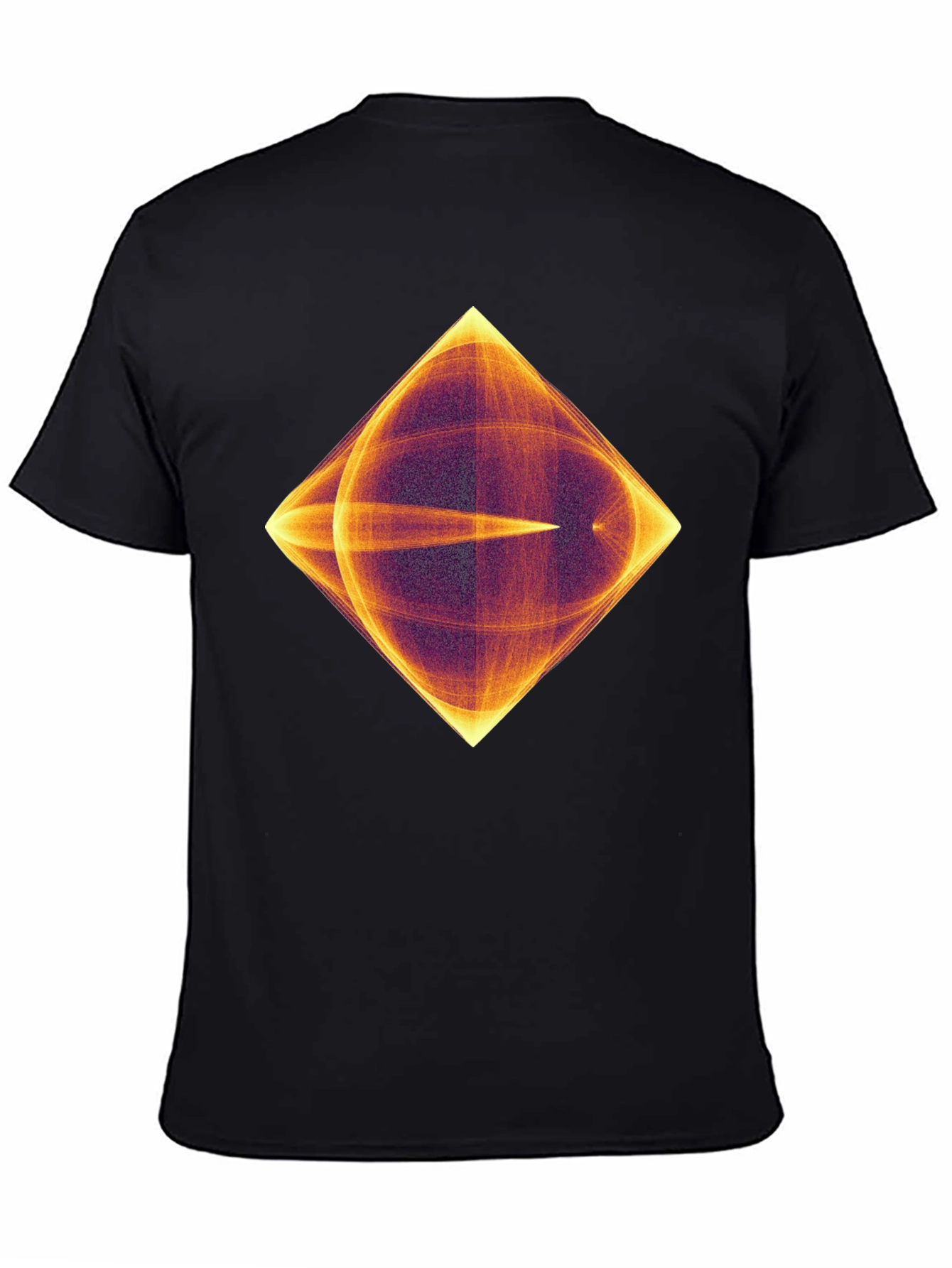 Black Geometric Patterned Graphic Tee - Modern Art Shirt view 4