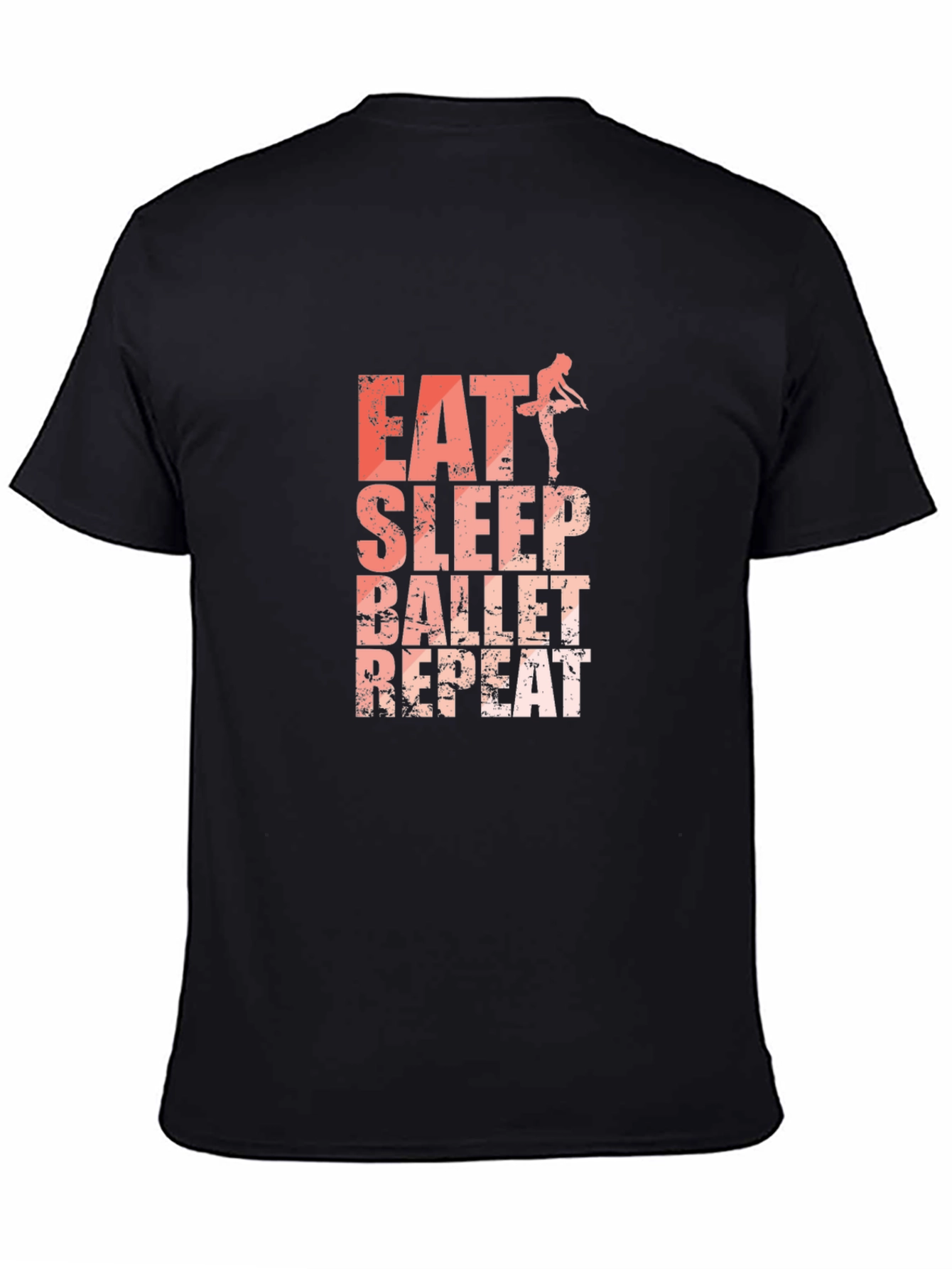 Black Eat Sleep Ballet Repeat Graphic Tee view 4