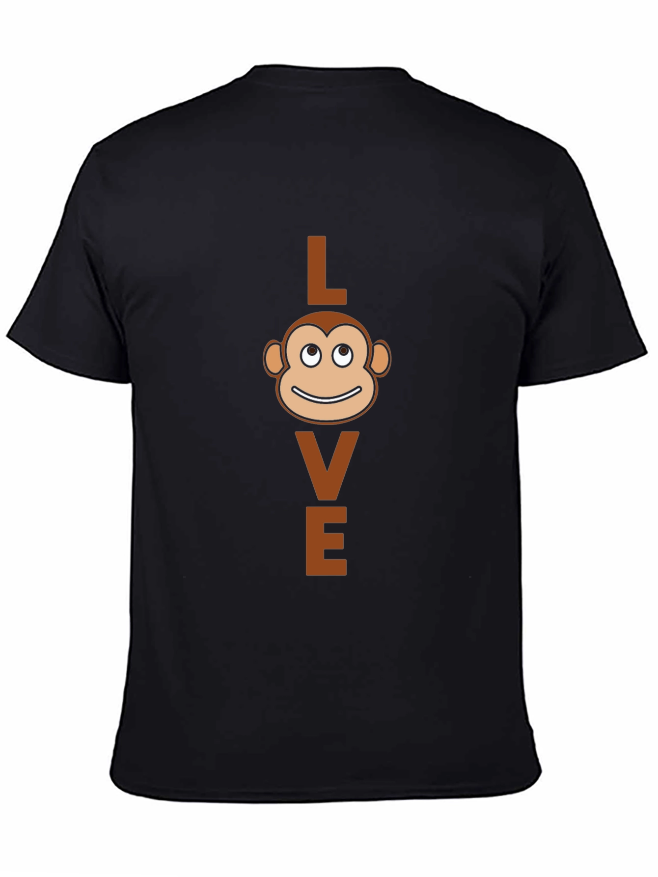 Black Love Monkey Graphic T-Shirt - Black view 4