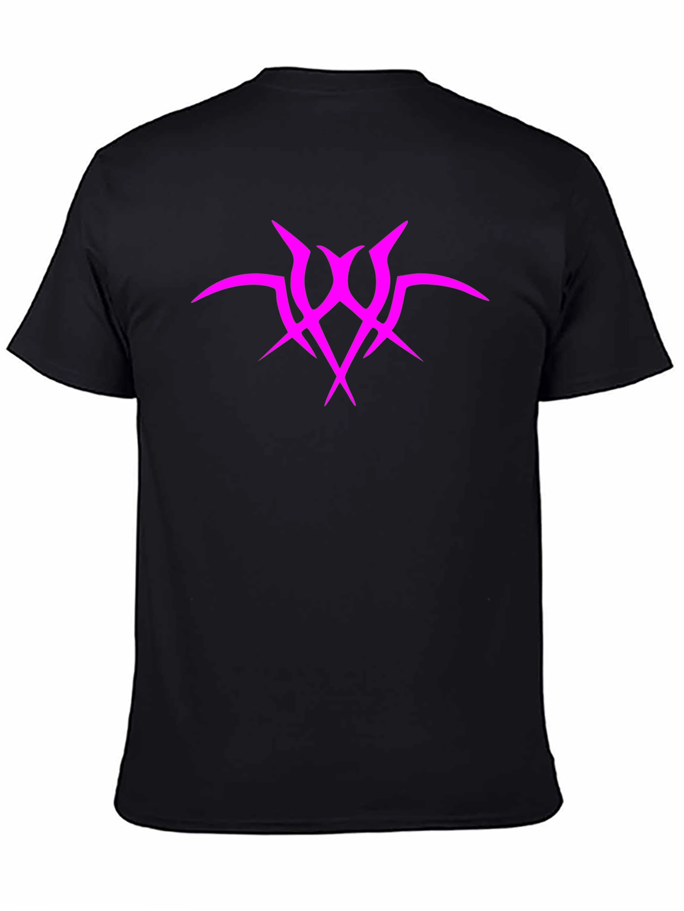 Black Black T-Shirt with Abstract Pink Graphic view 4