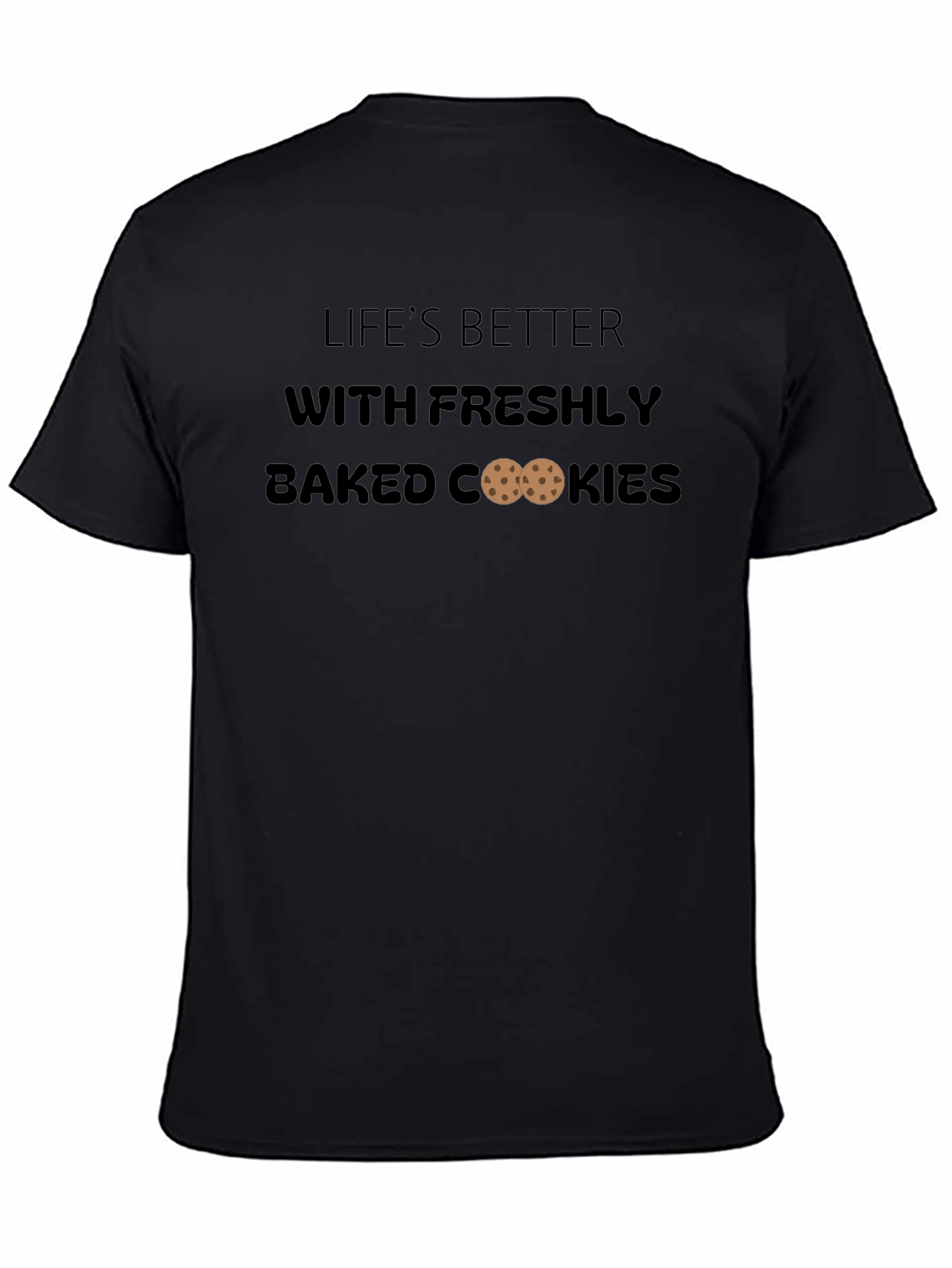 Black Freshly Baked Cookies Graphic Tee - Comfortable Fit view 4