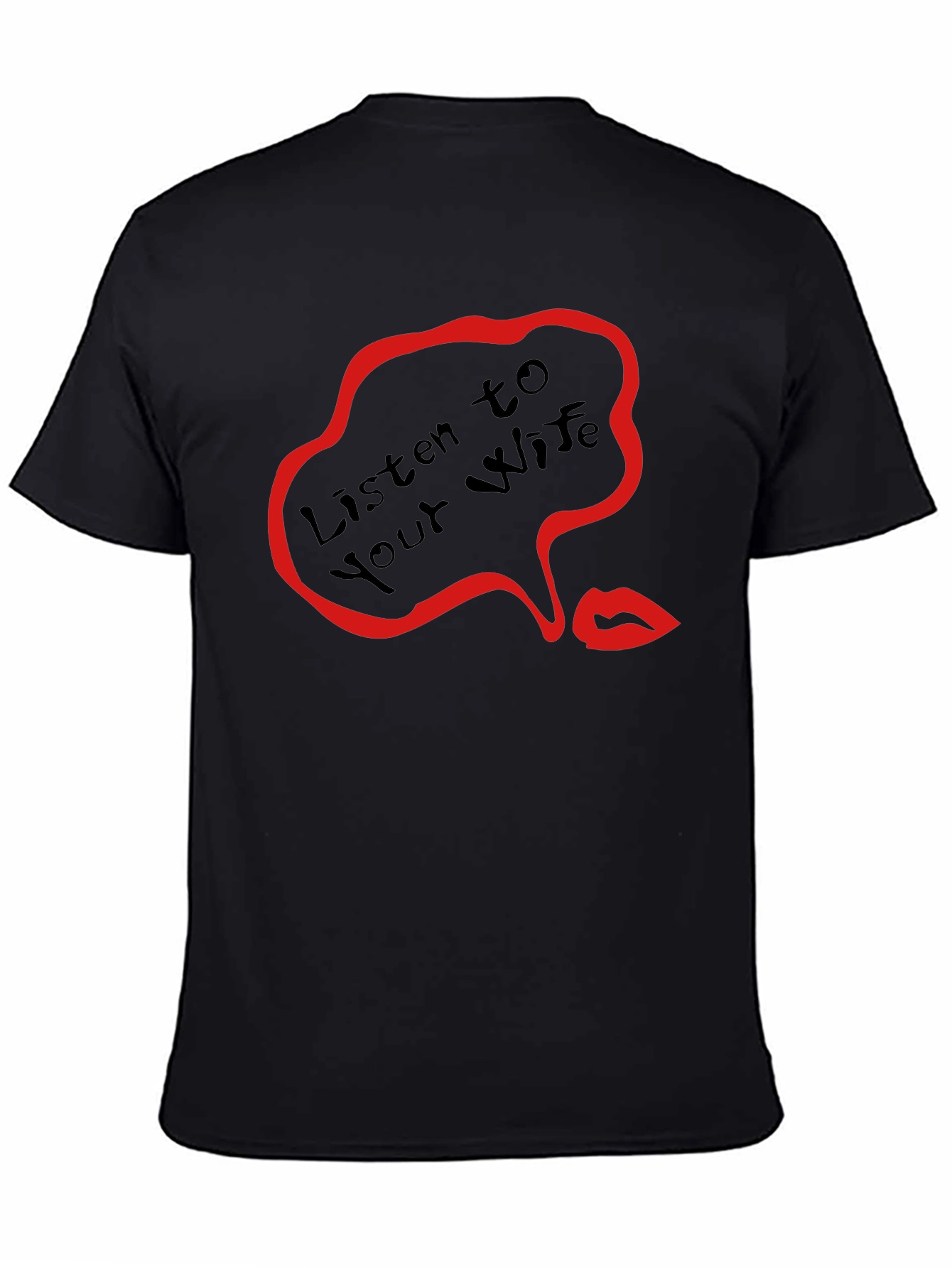 Black Listen to Your Wife Graphic Tee view 4