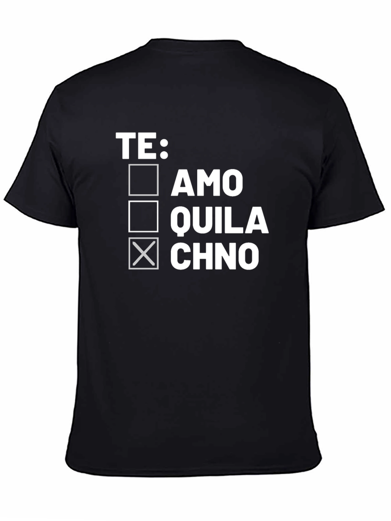 Black Funny Tequila Chno T-Shirt for Men view 4
