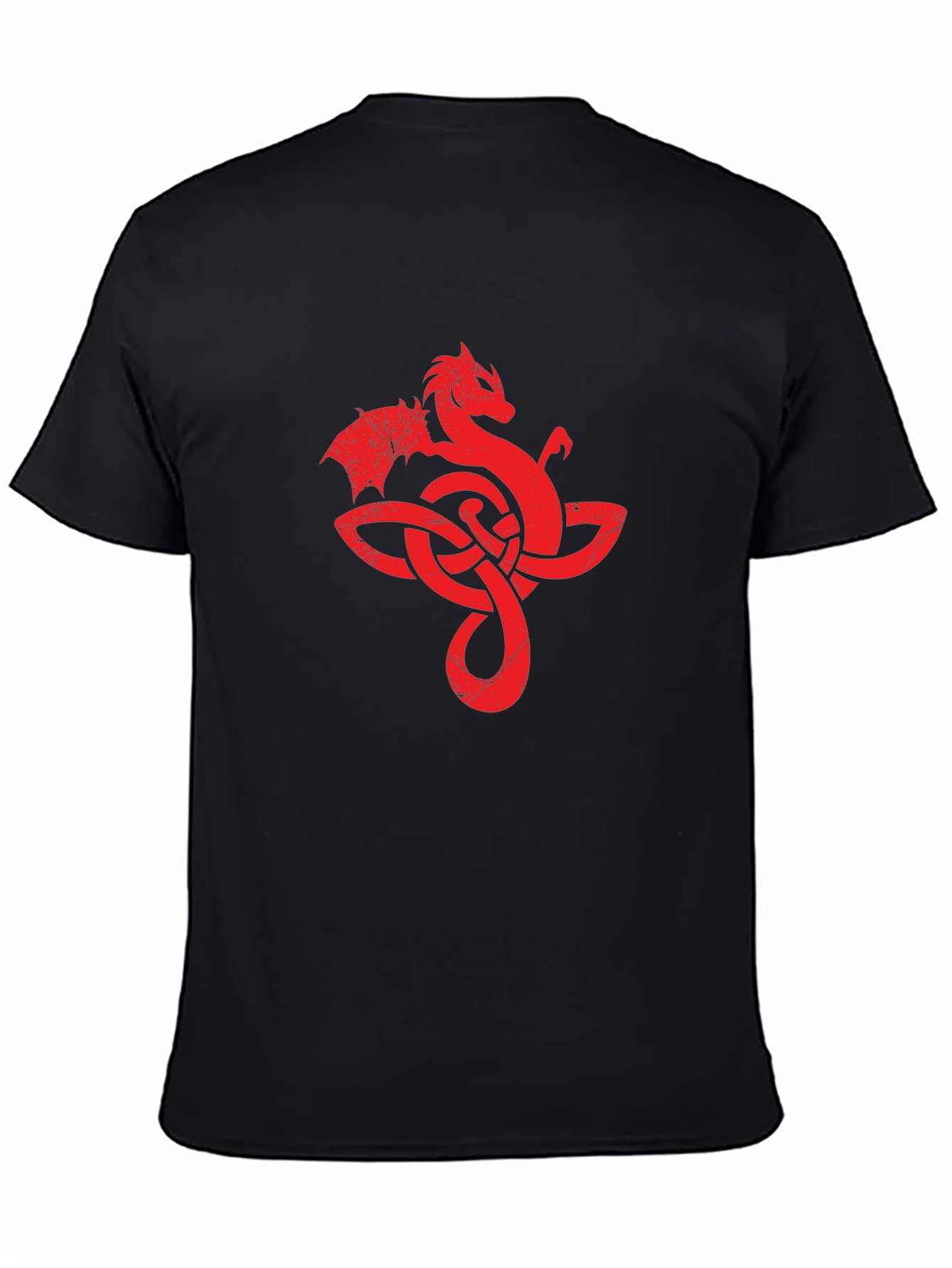 Black Dragon Knot Graphic T-Shirt - Black view 4