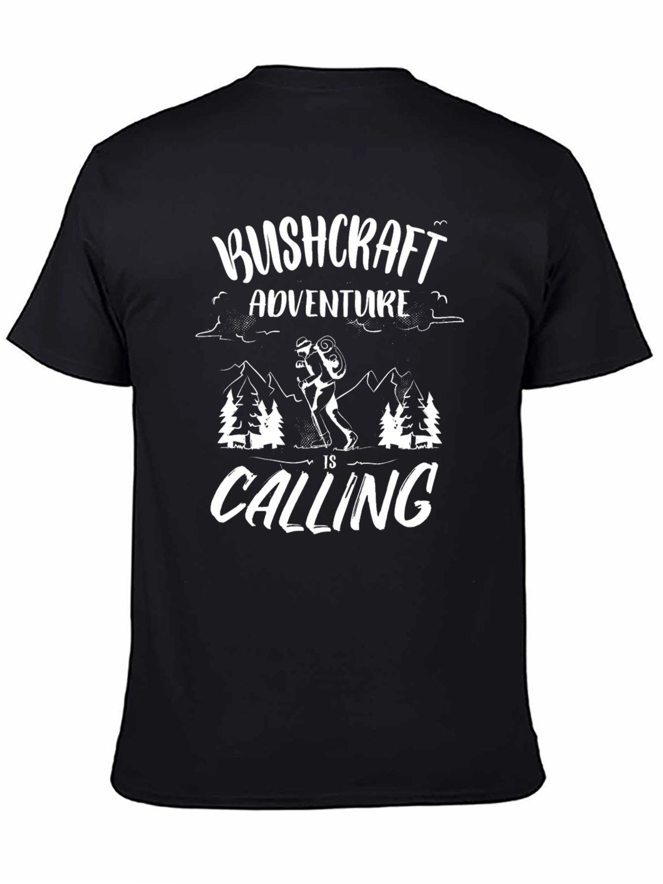 Black Bushcraft Adventure Calling T-Shirt view 4