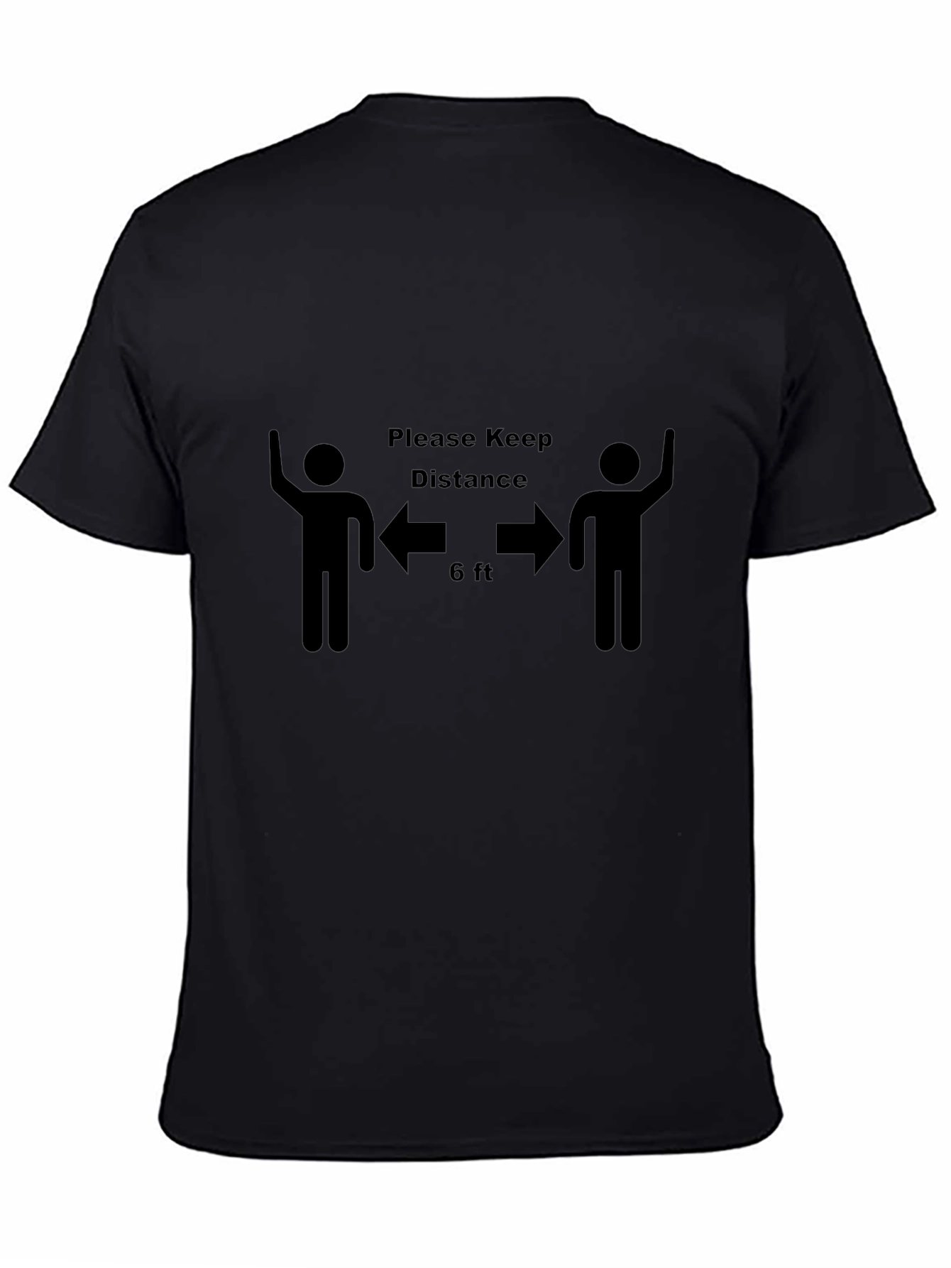 Black Keep Distance Graphic Tee - Black view 4