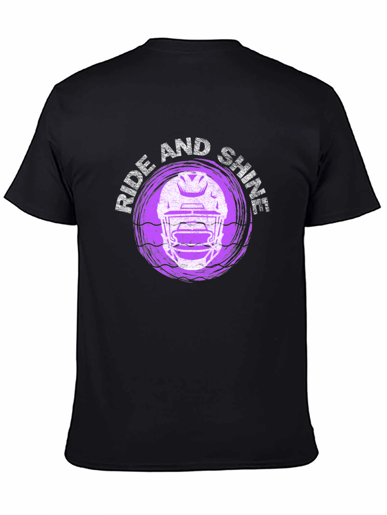 Black Ride and Shine Graphic T-Shirt - Black Casual Tee view 4