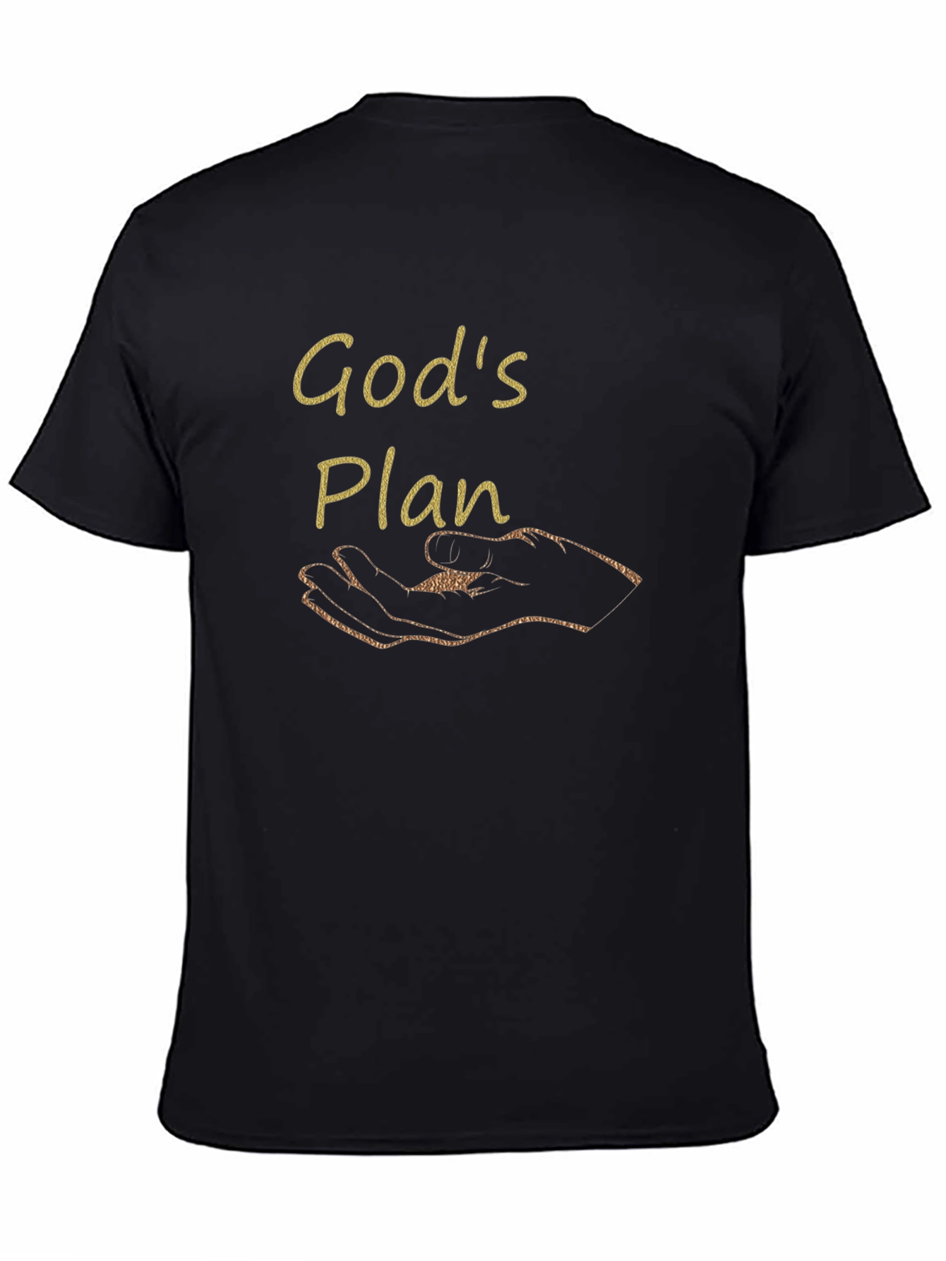 Black God's Plan Black T-Shirt view 4