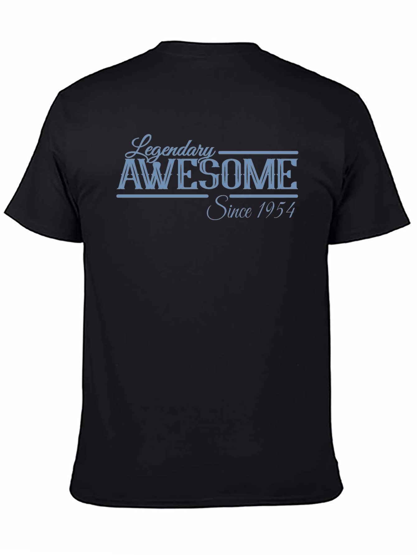 Black Legendary Awesome Since 1954 Black T-Shirt view 4