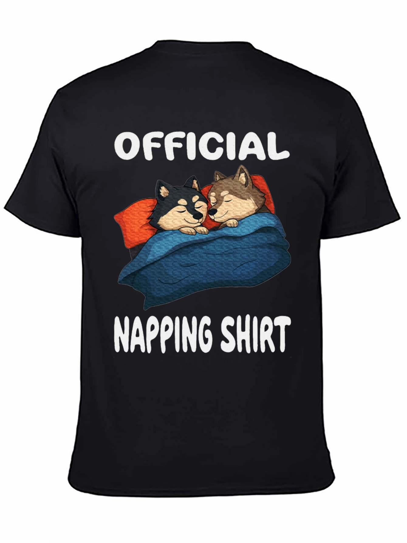 Black Official Napping Shirt - Sleeping Dogs Graphic Tee view 4