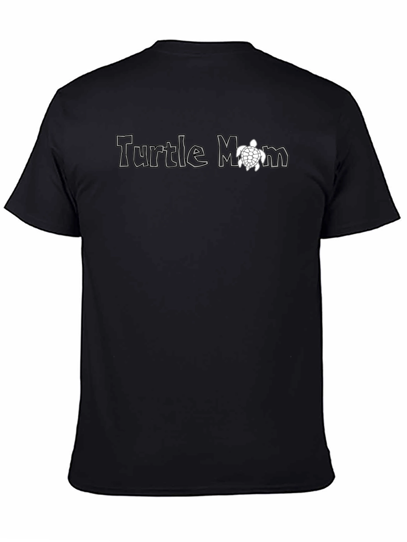 Black Turtle Mom Graphic Tee - Black view 4