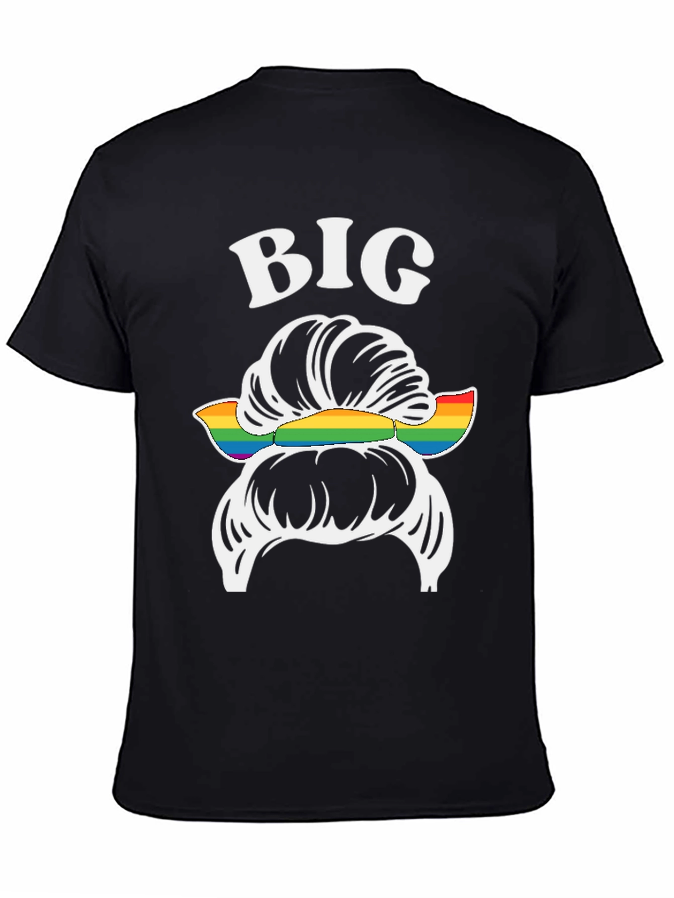 Big Messy Bun LGBT Pride T-Shirt - 4