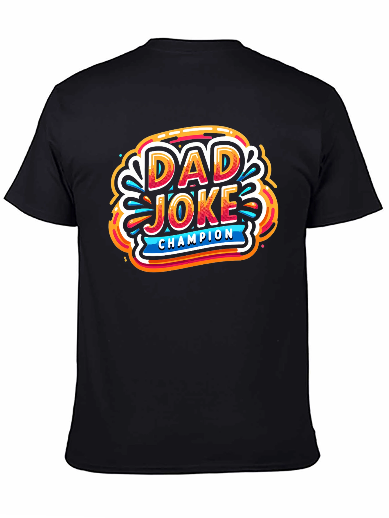 Black Dad Joke Champion Graphic T-Shirt view 4
