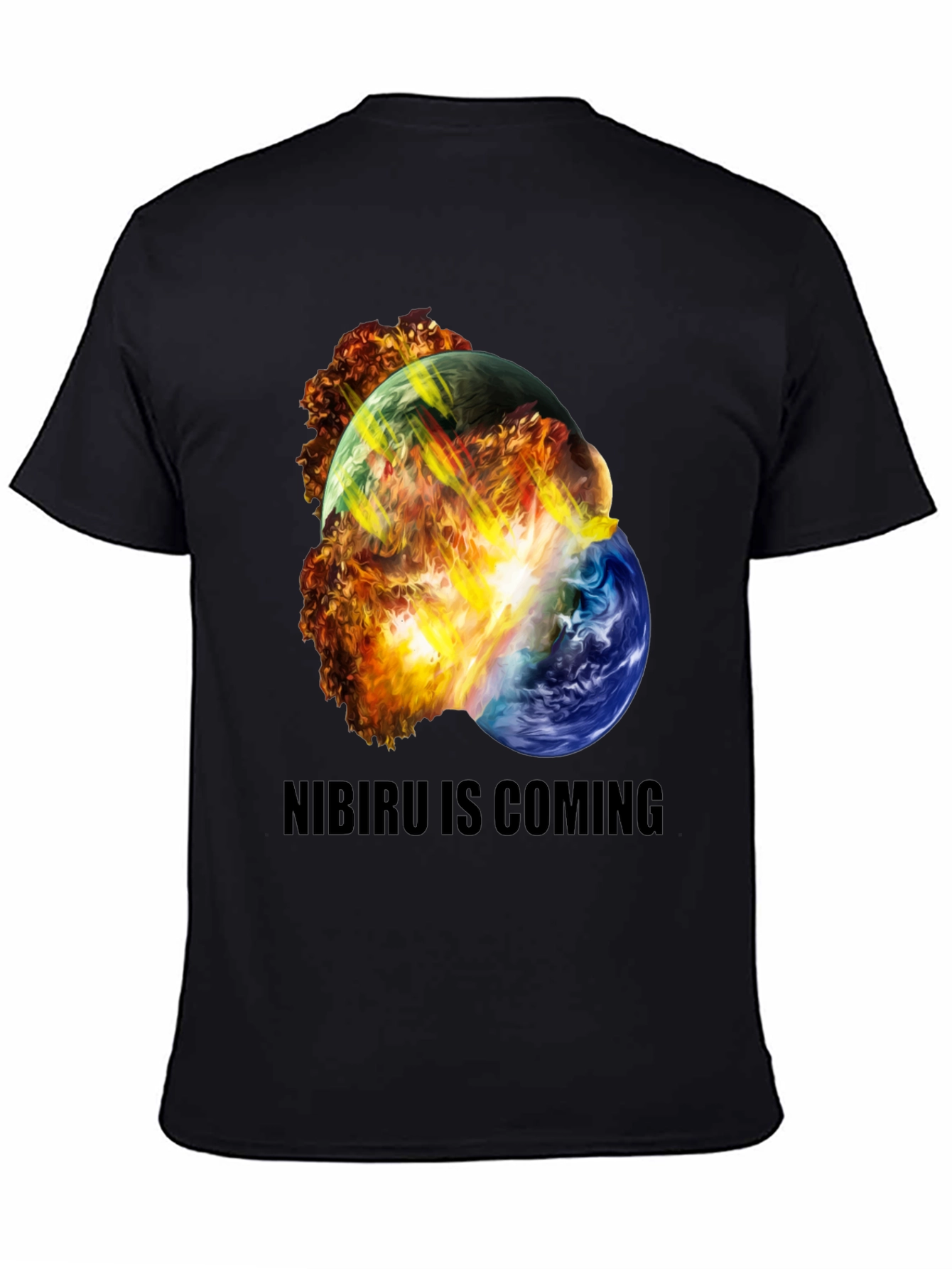 Black Nibiru Is Coming Graphic Tee view 4