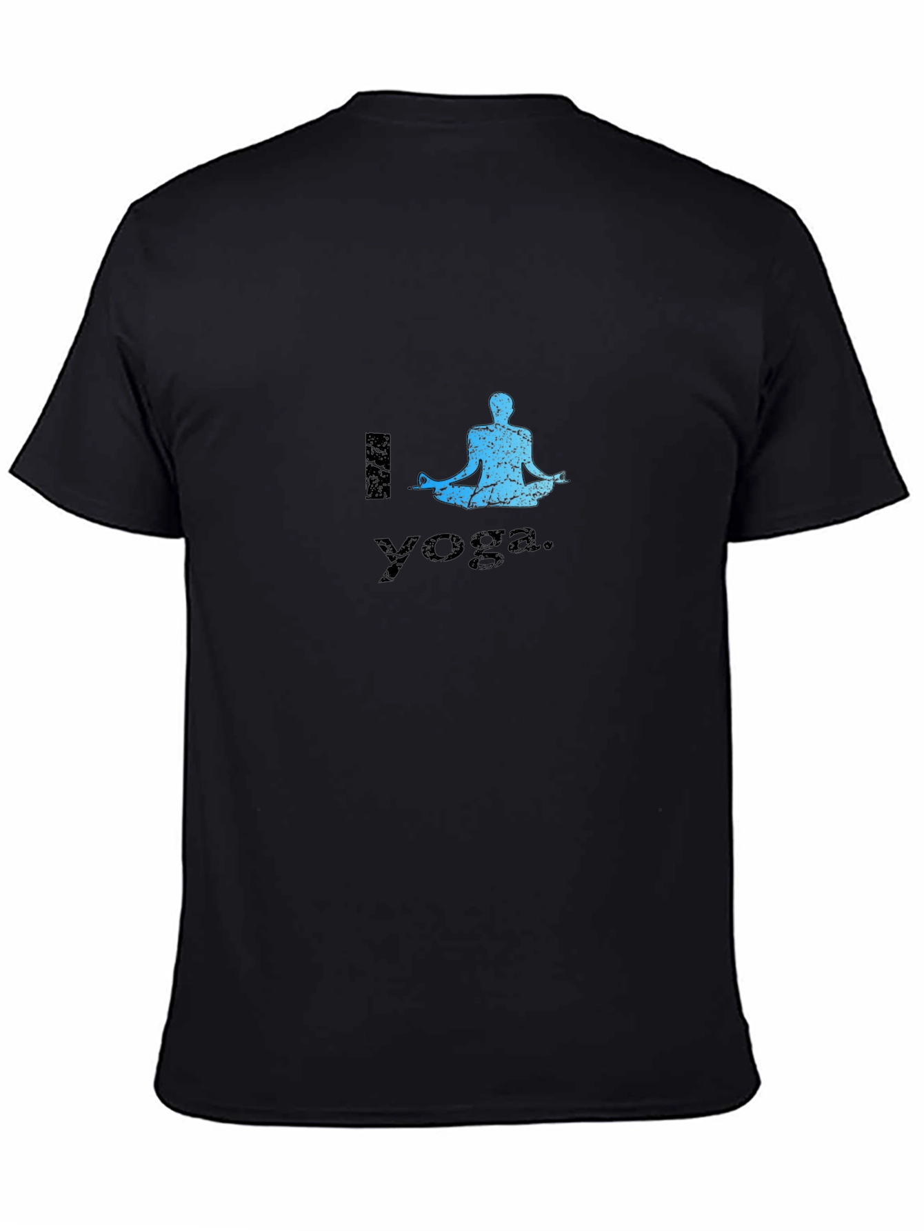 Black I Love Yoga Black T-Shirt view 4