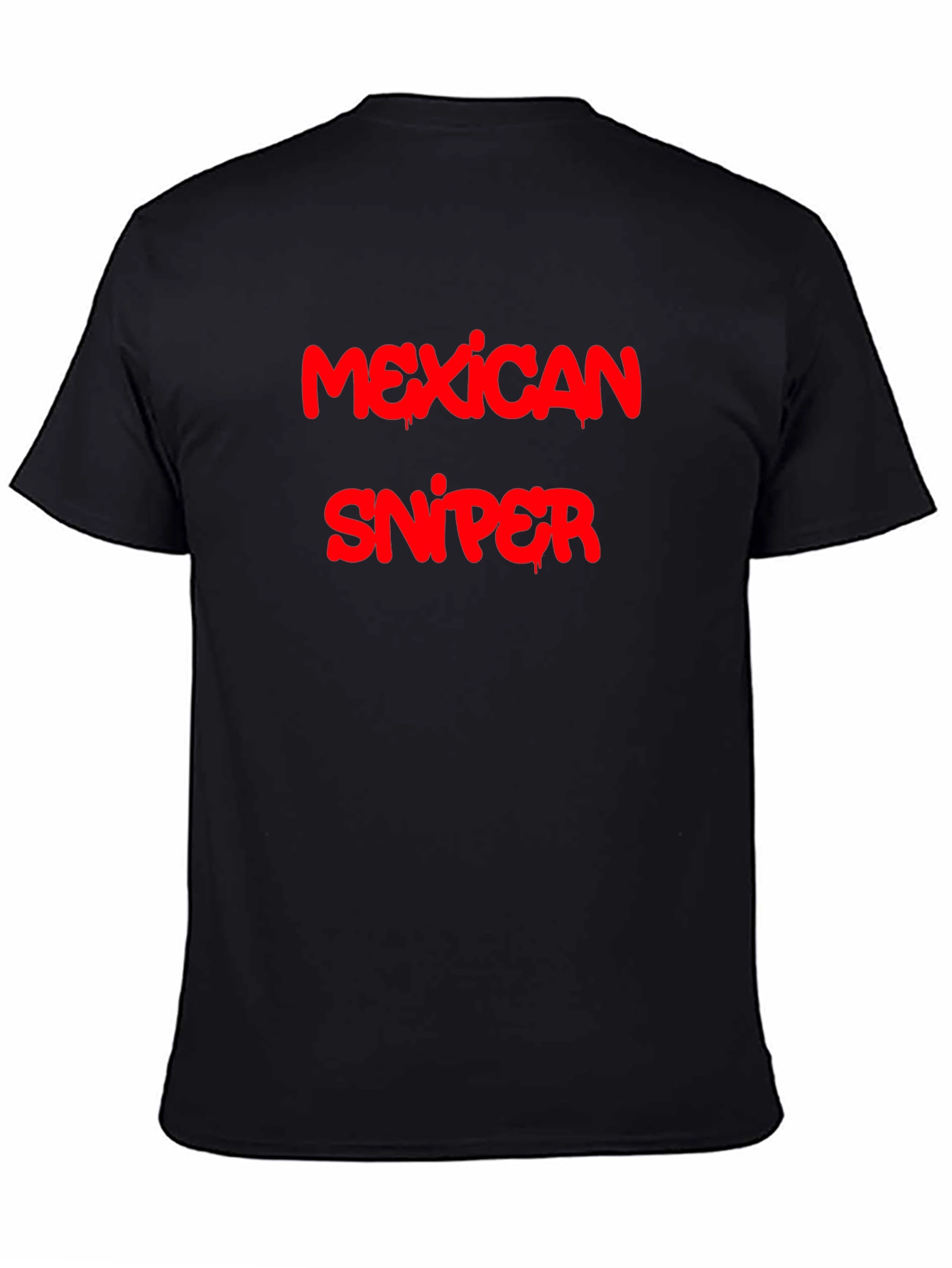 Black Mexican Sniper Graphic Tee - Black T-Shirt view 4
