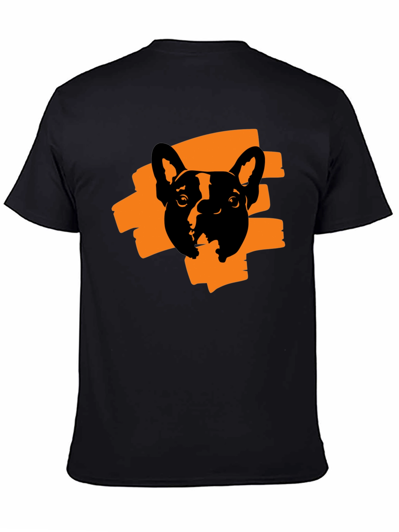 Black Cool Dog Graphic Print T-Shirt view 4