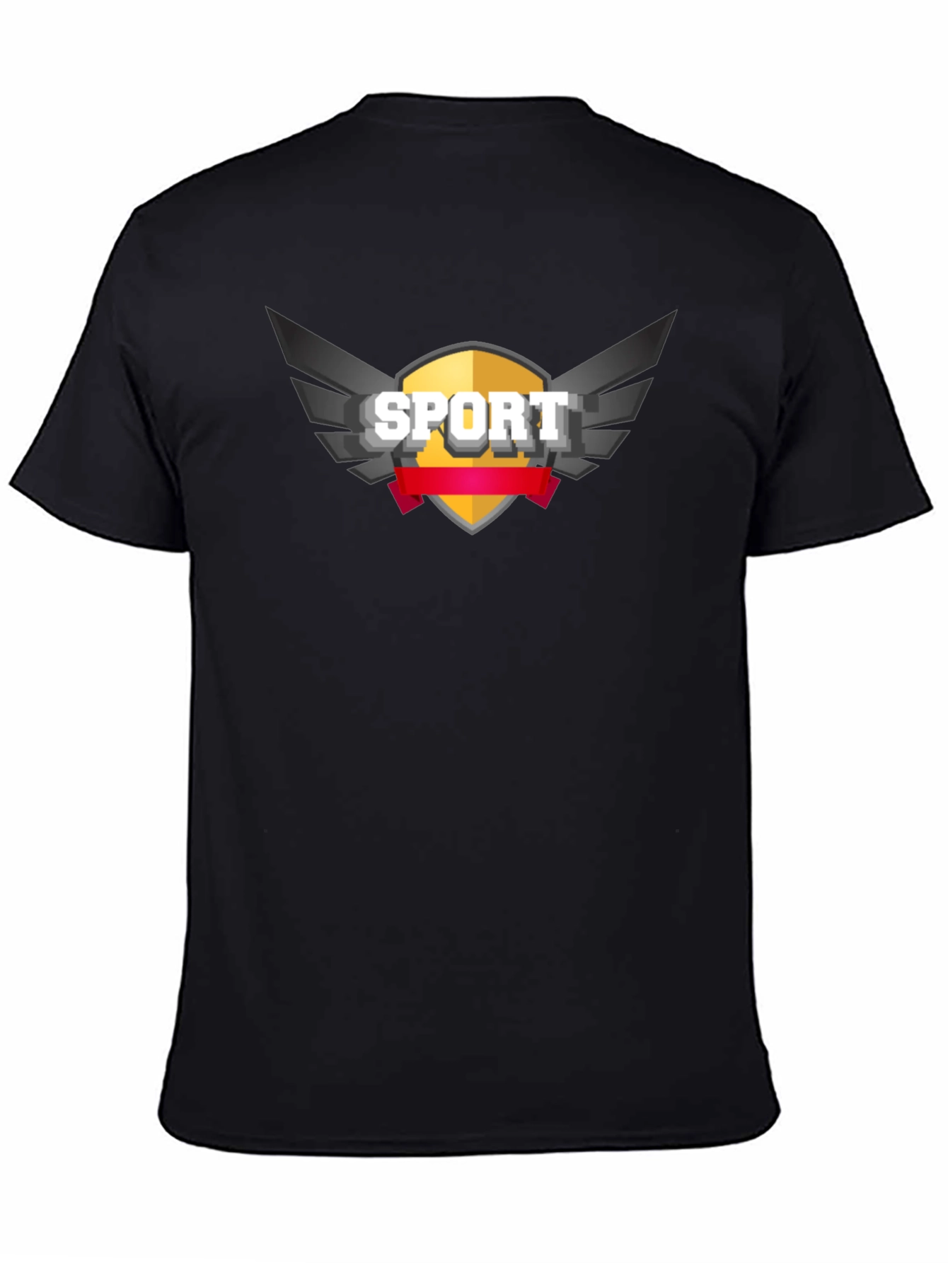 Sport Graphic Black T-Shirt - 4