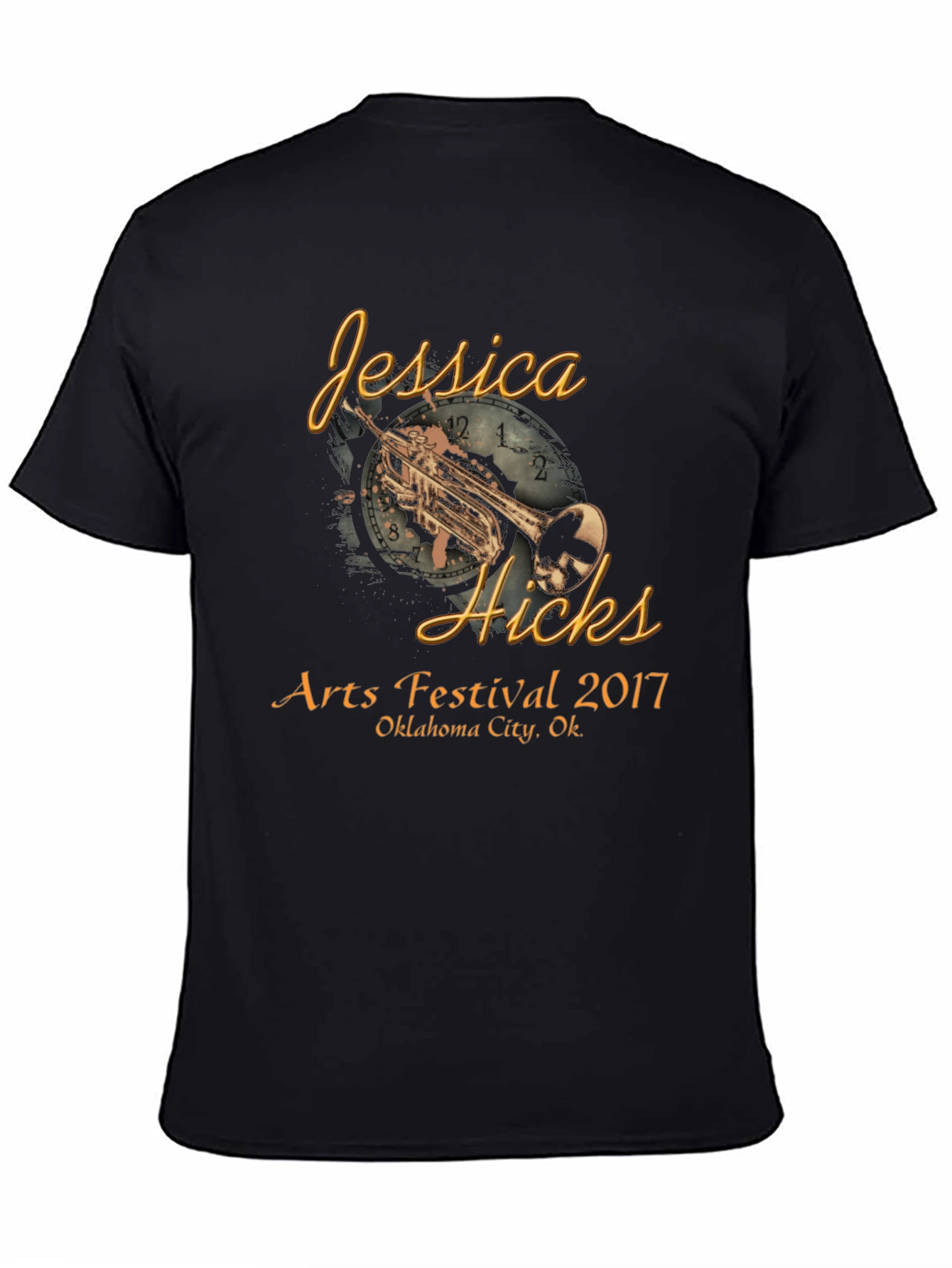 Black Jessica Hicks Arts Festival 2017 Black T-Shirt view 4